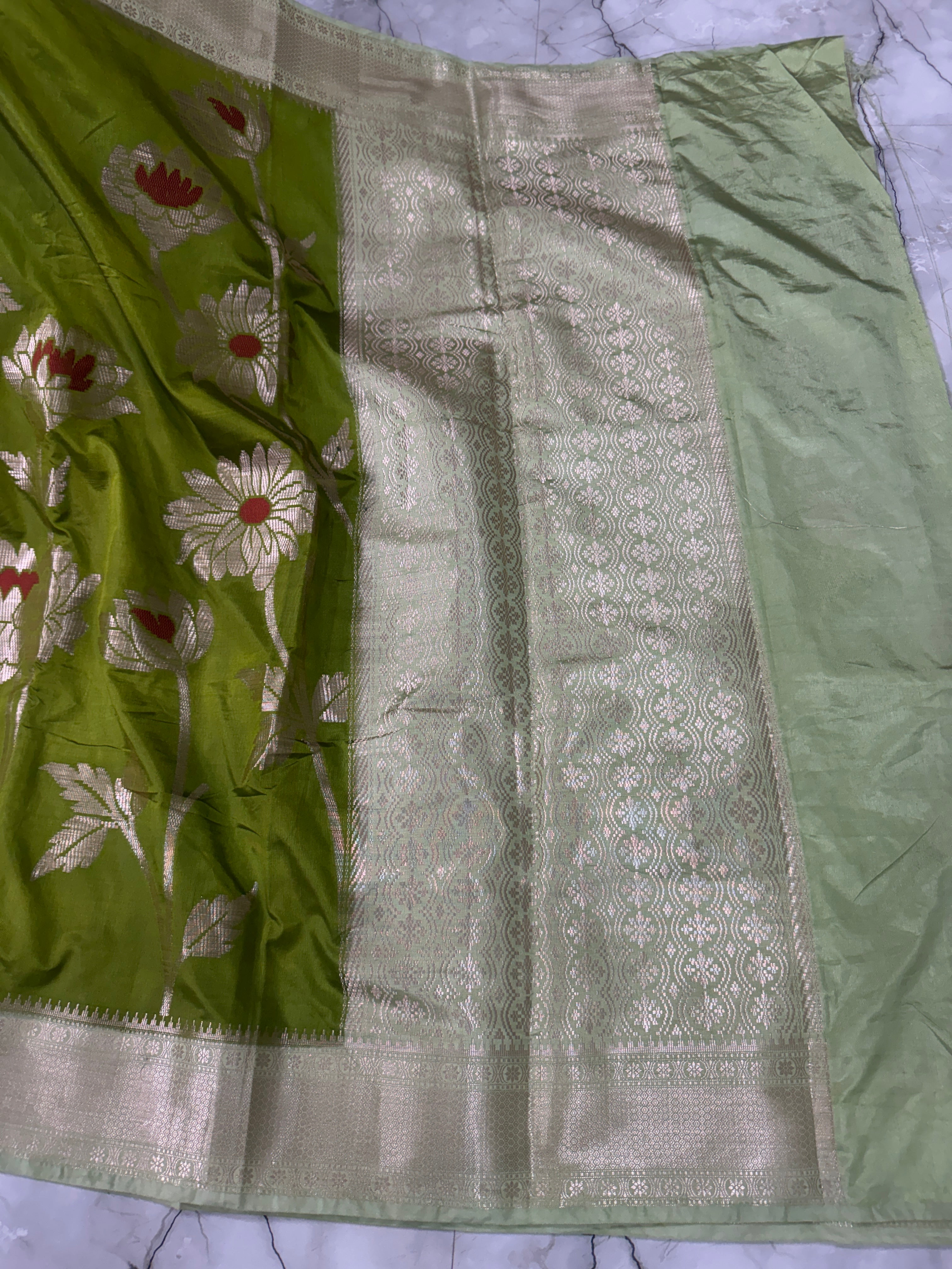 SOFT KATAN SILK SAREE WITH RICH PALLU AND BLOUSE