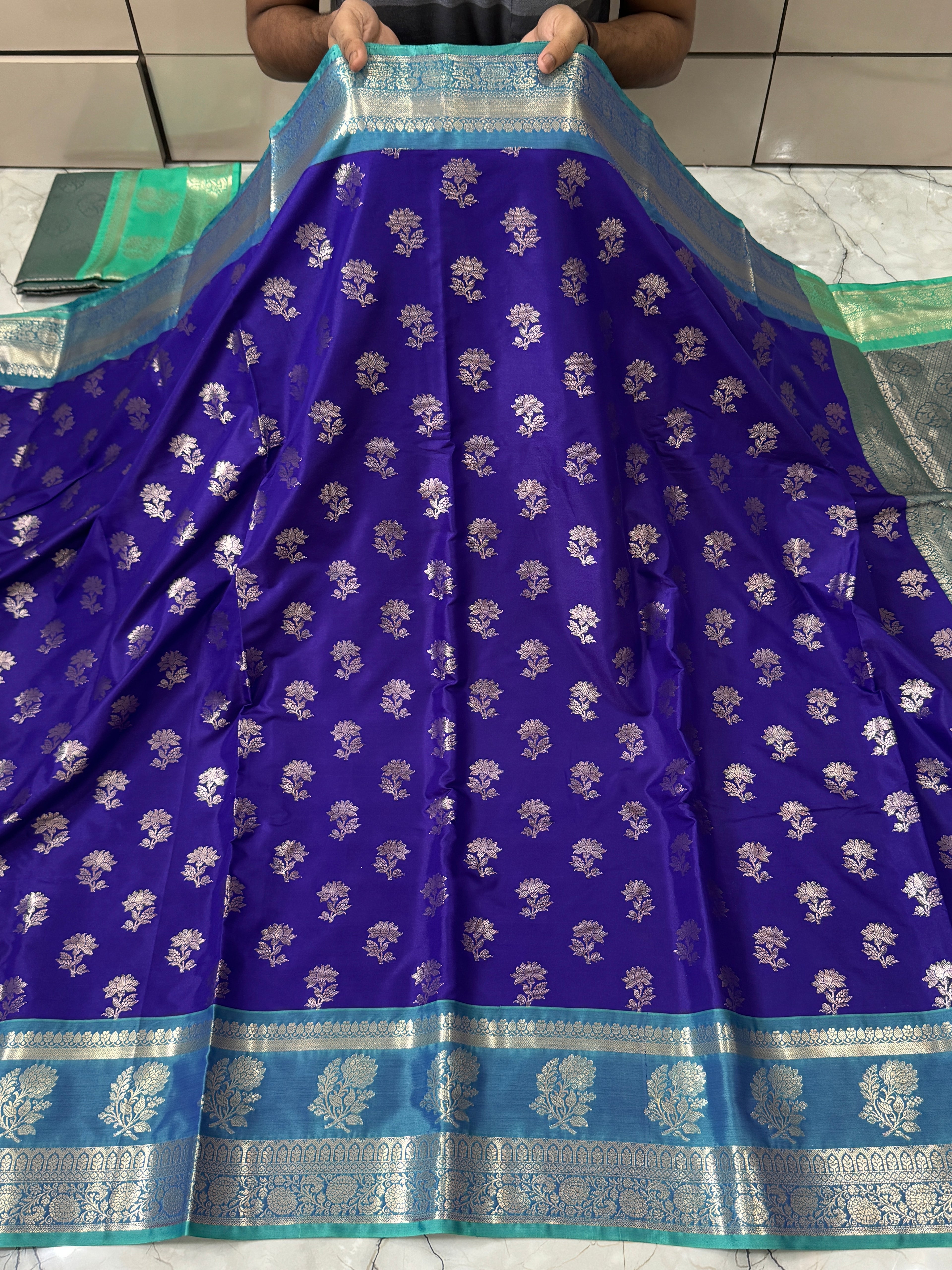 SOFT KATAN SILK SAREE WITH RICH PALLU AND BLOUSE