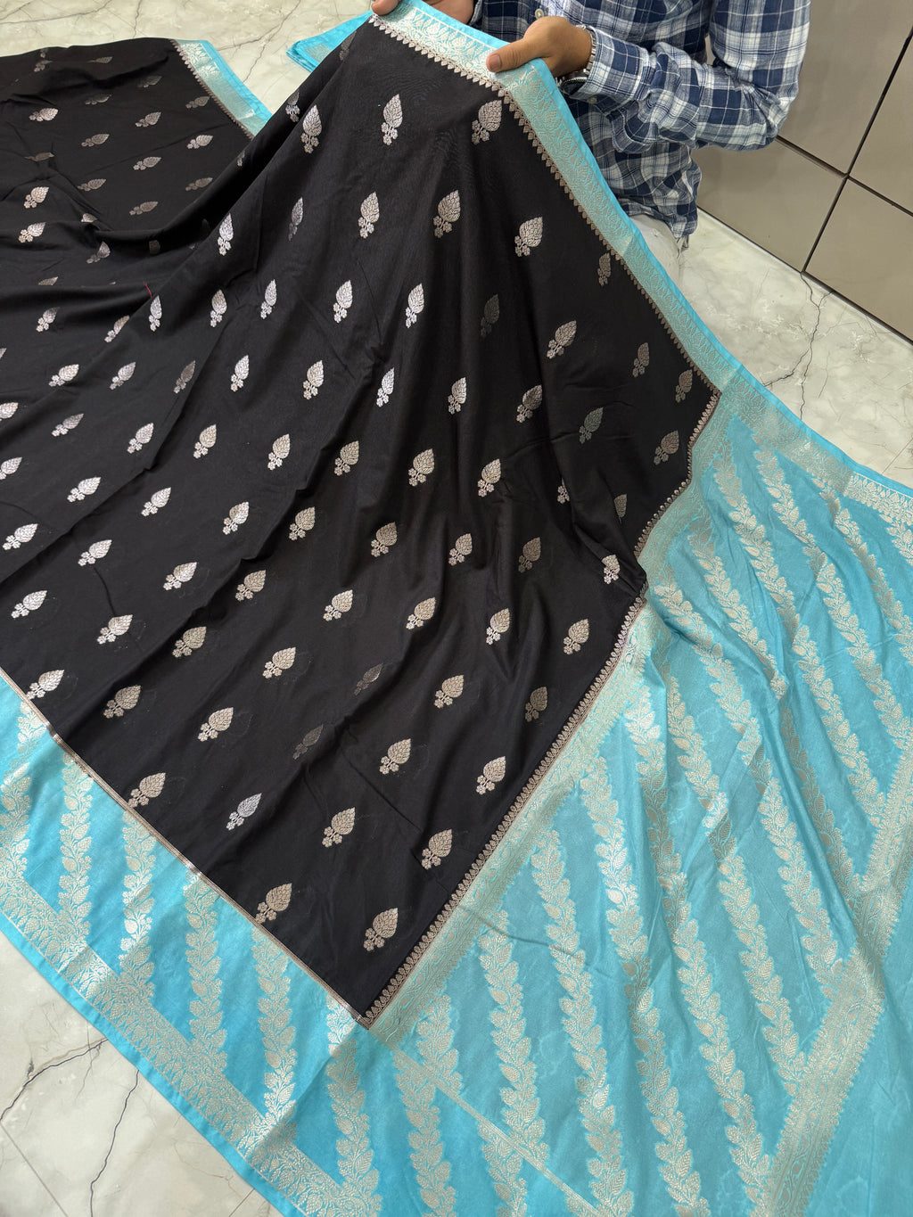 SOFT KATAN SILK SAREE WITH RICH PALLU AND BLOUSE