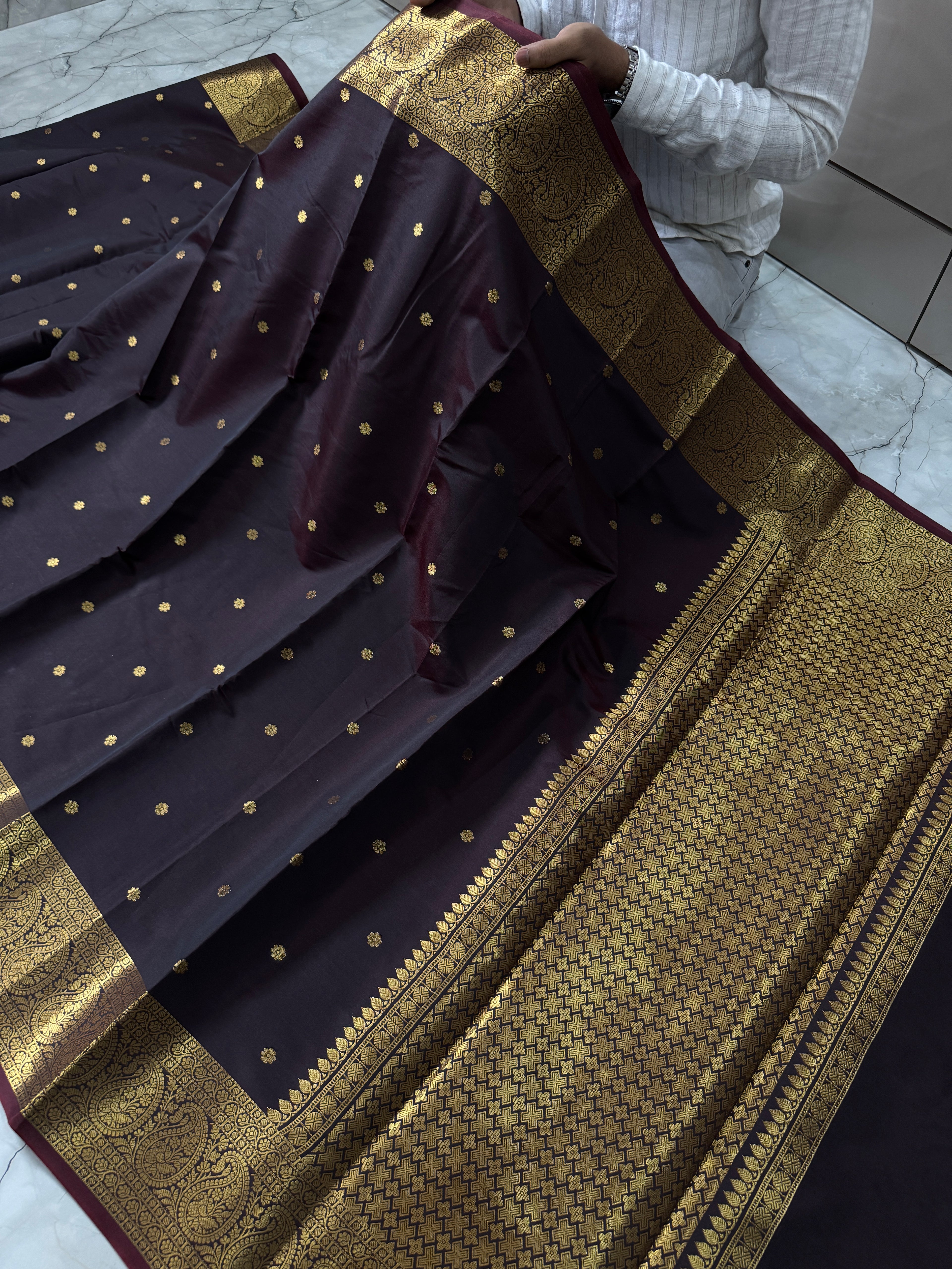 SOFT KATAN SILK SAREE WITH RICH PALLU AND BLOUSE