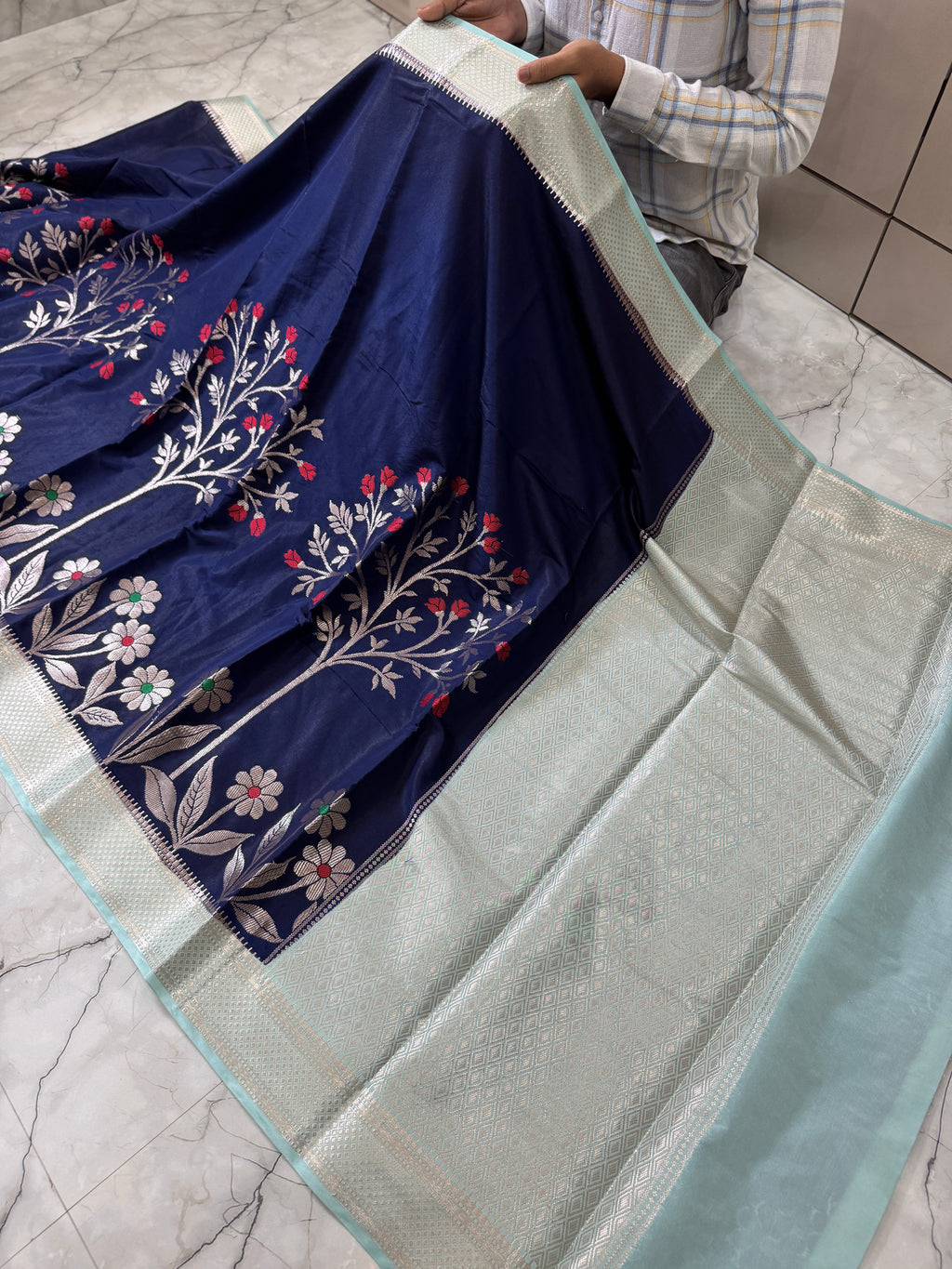 SOFT KATAN SILK SAREE WITH RICH PALLU AND BLOUSE