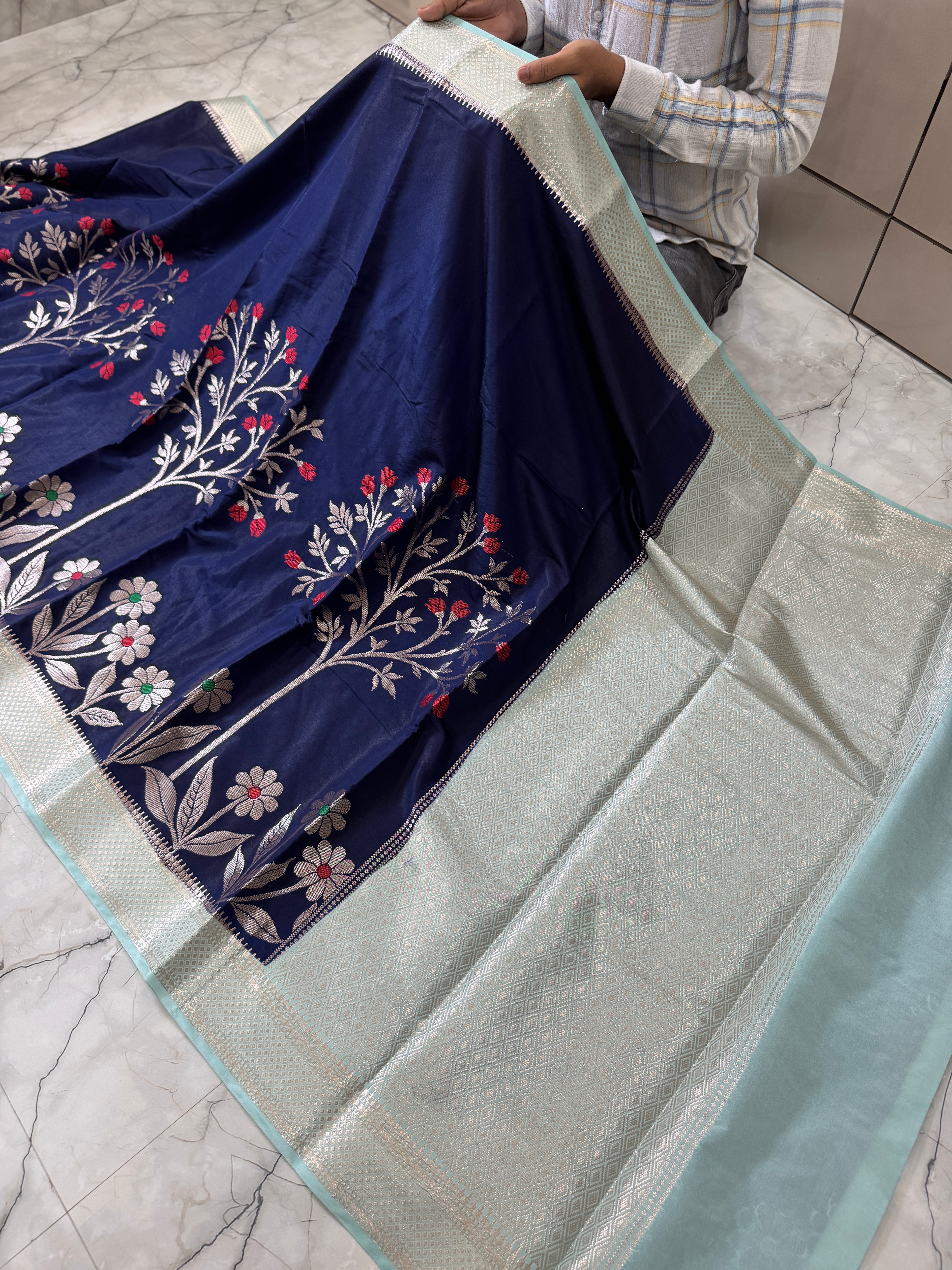SOFT KATAN SILK SAREE WITH RICH PALLU AND BLOUSE