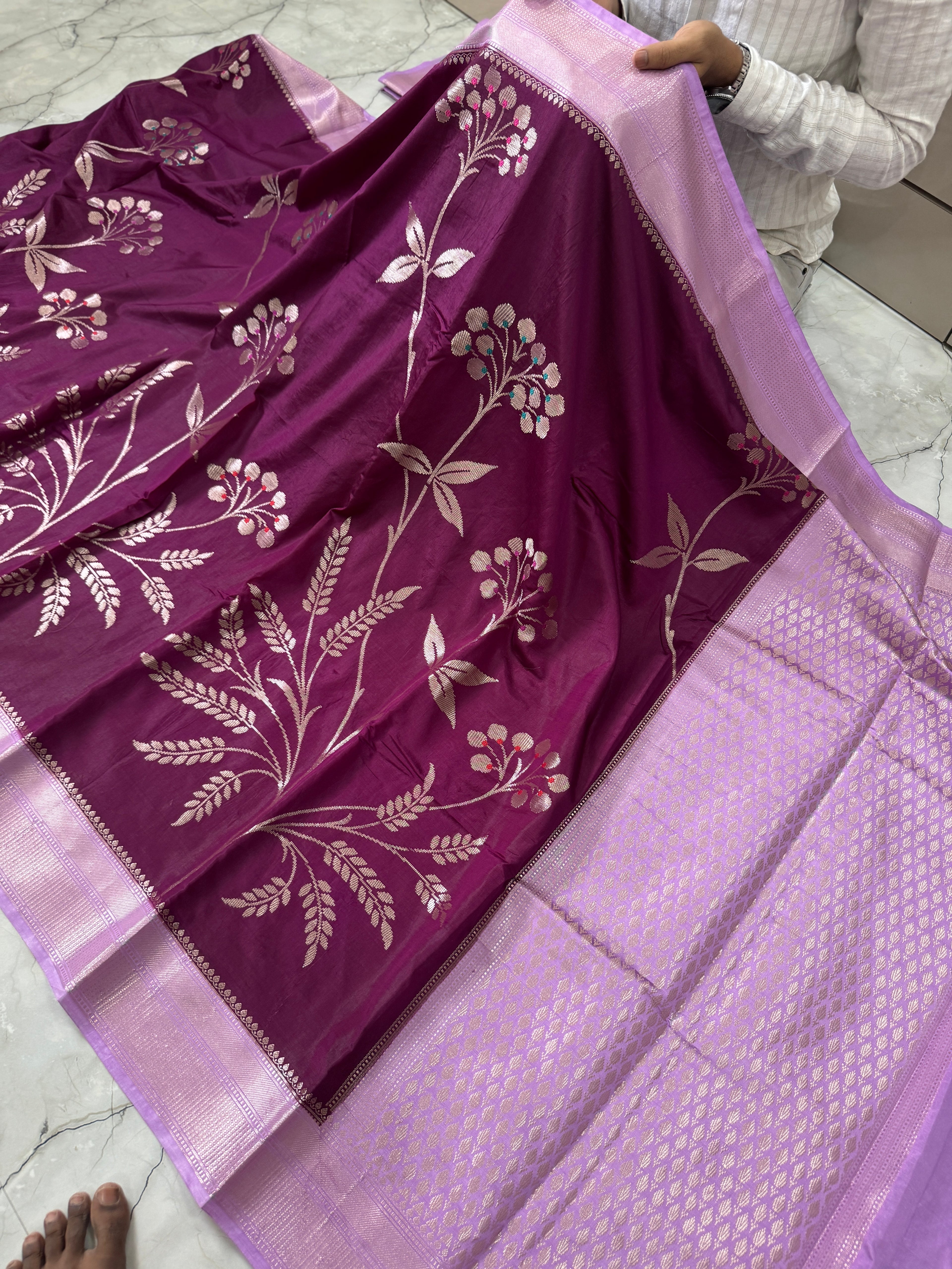 SOFT KATAN SILK SAREE WITH RICH PALLU AND BLOUSE
