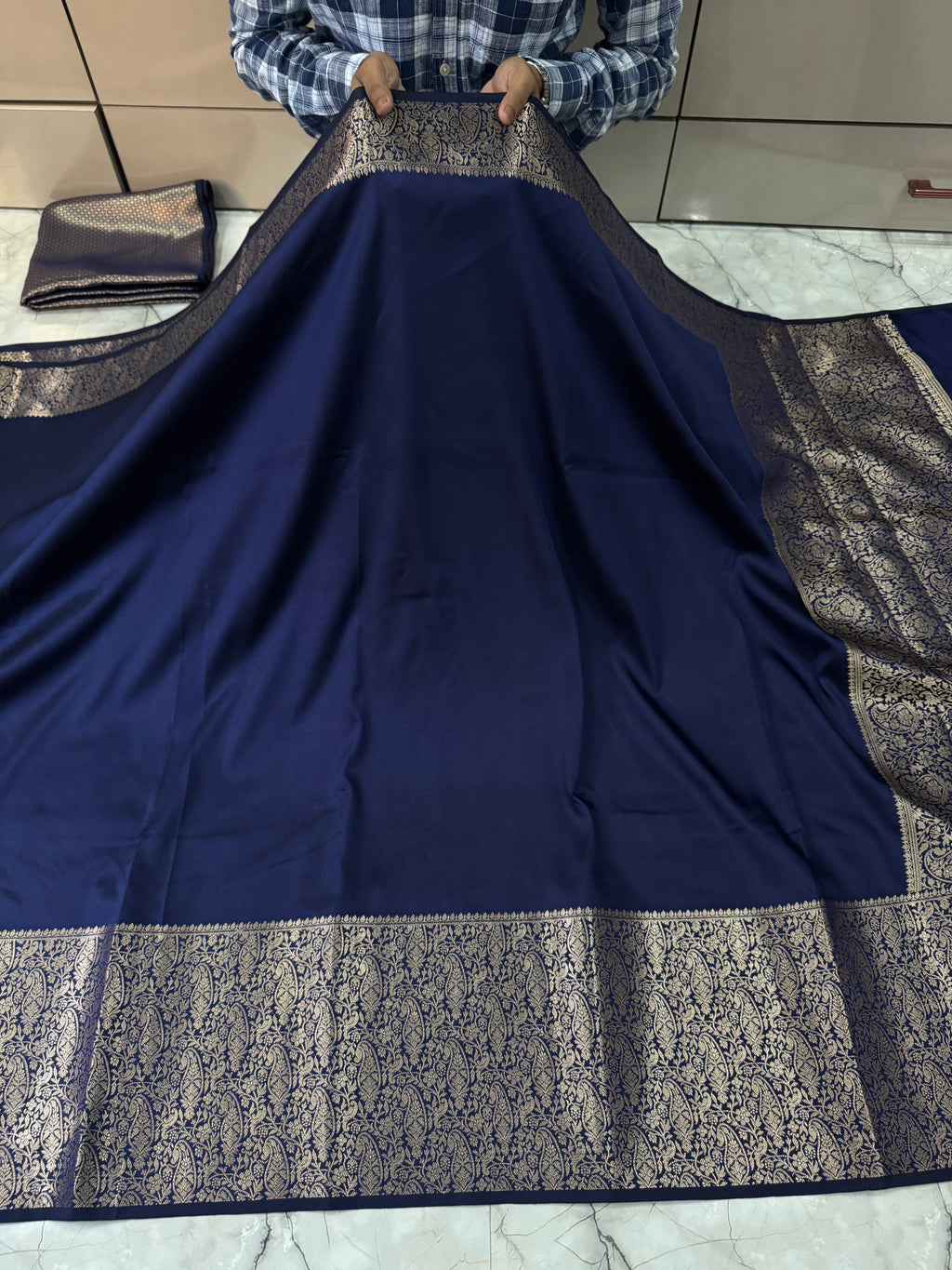 SOFT KATAN SILK SAREE WITH RICH PALLU AND BLOUSE
