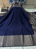 SOFT KATAN SILK SAREE WITH RICH PALLU AND BLOUSE
