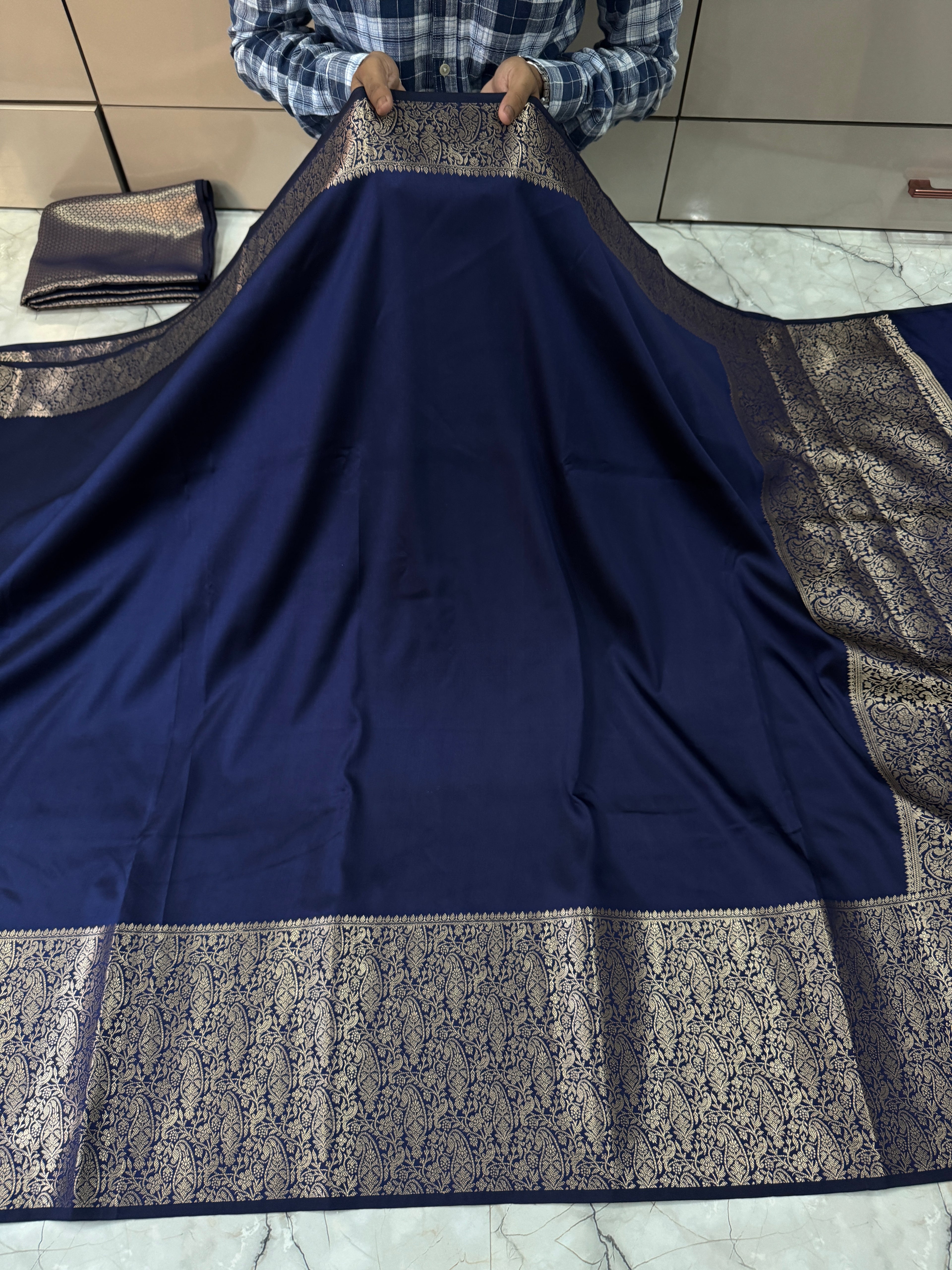 SOFT KATAN SILK SAREE WITH RICH PALLU AND BLOUSE