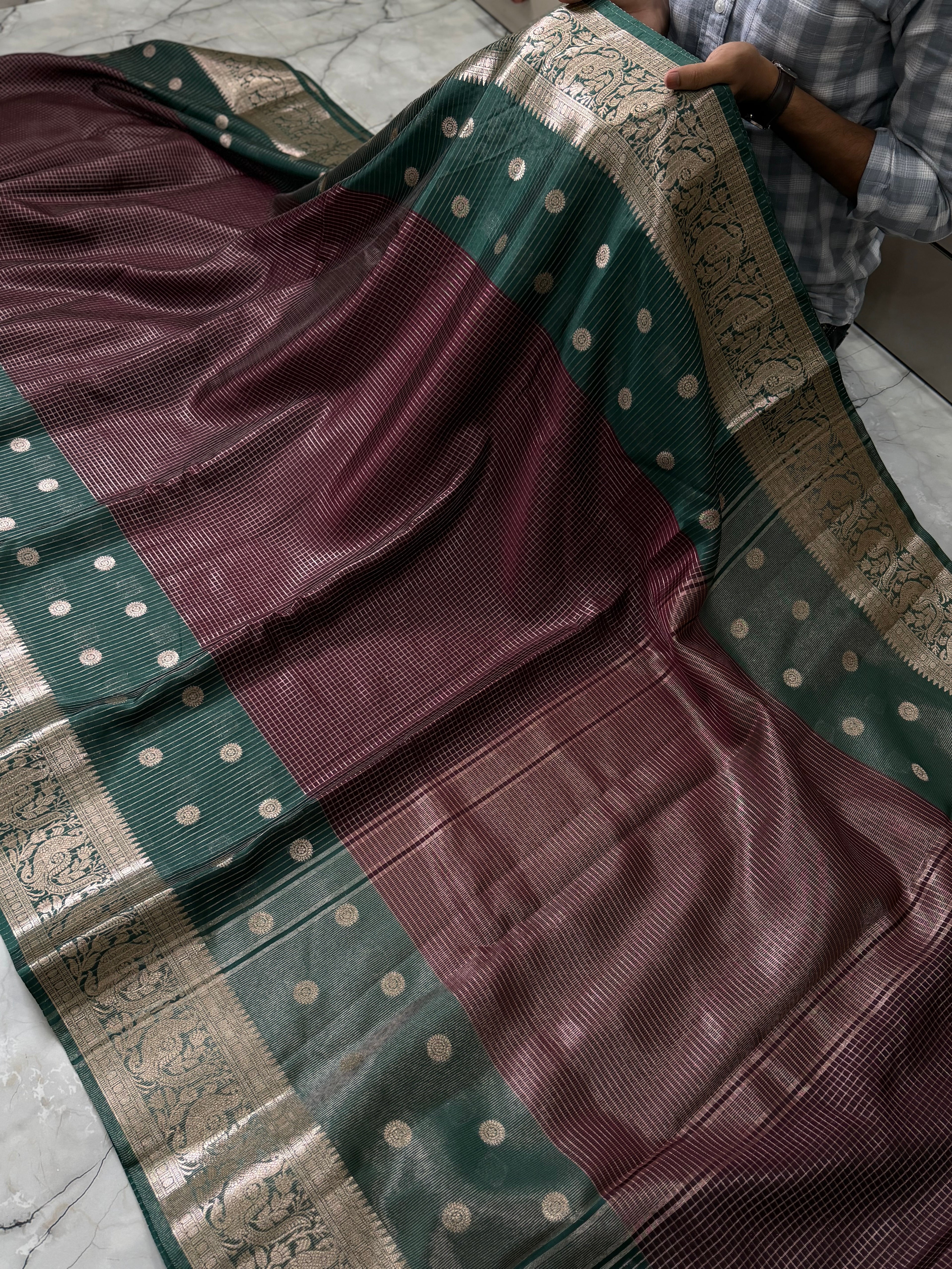 SOFT KATAN SILK SAREE WITH RICH PALLU AND BLOUSE