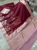 SOFT KATAN SILK SAREE WITH RICH PALLU AND BLOUSE