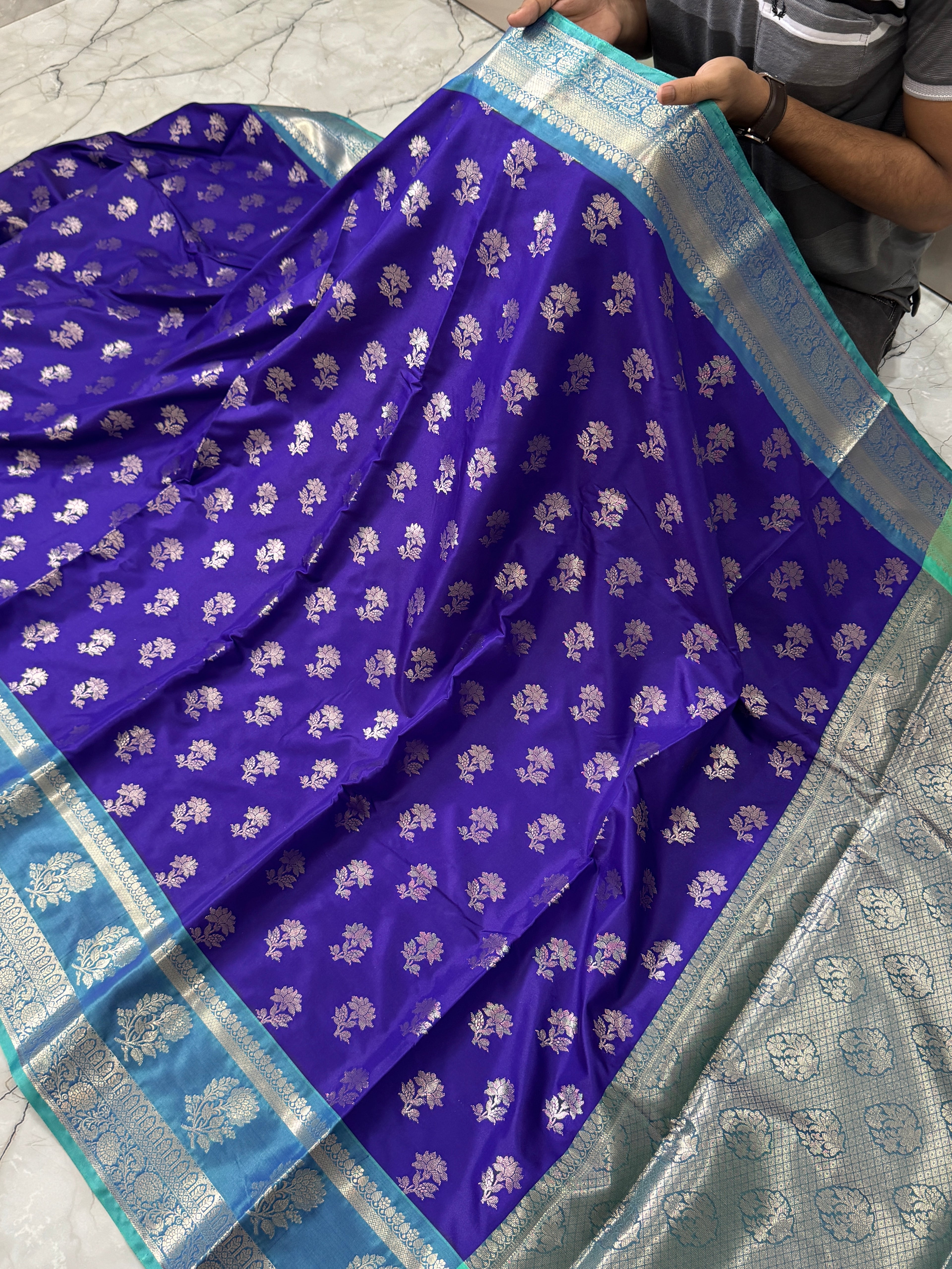 SOFT KATAN SILK SAREE WITH RICH PALLU AND BLOUSE