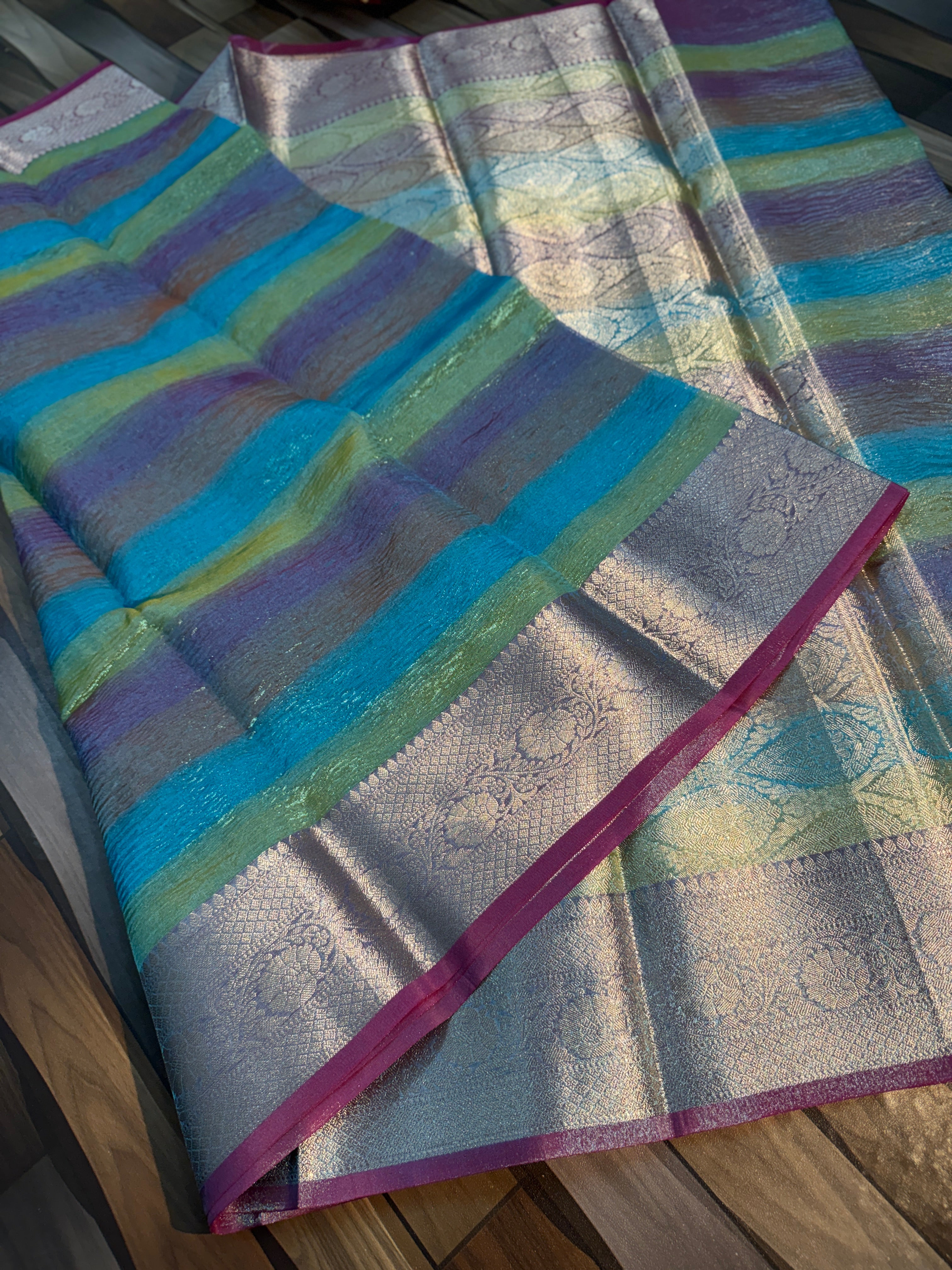 SOFT TISSU  SILK SAREE WITH RICH PALLU AND BLOUSE