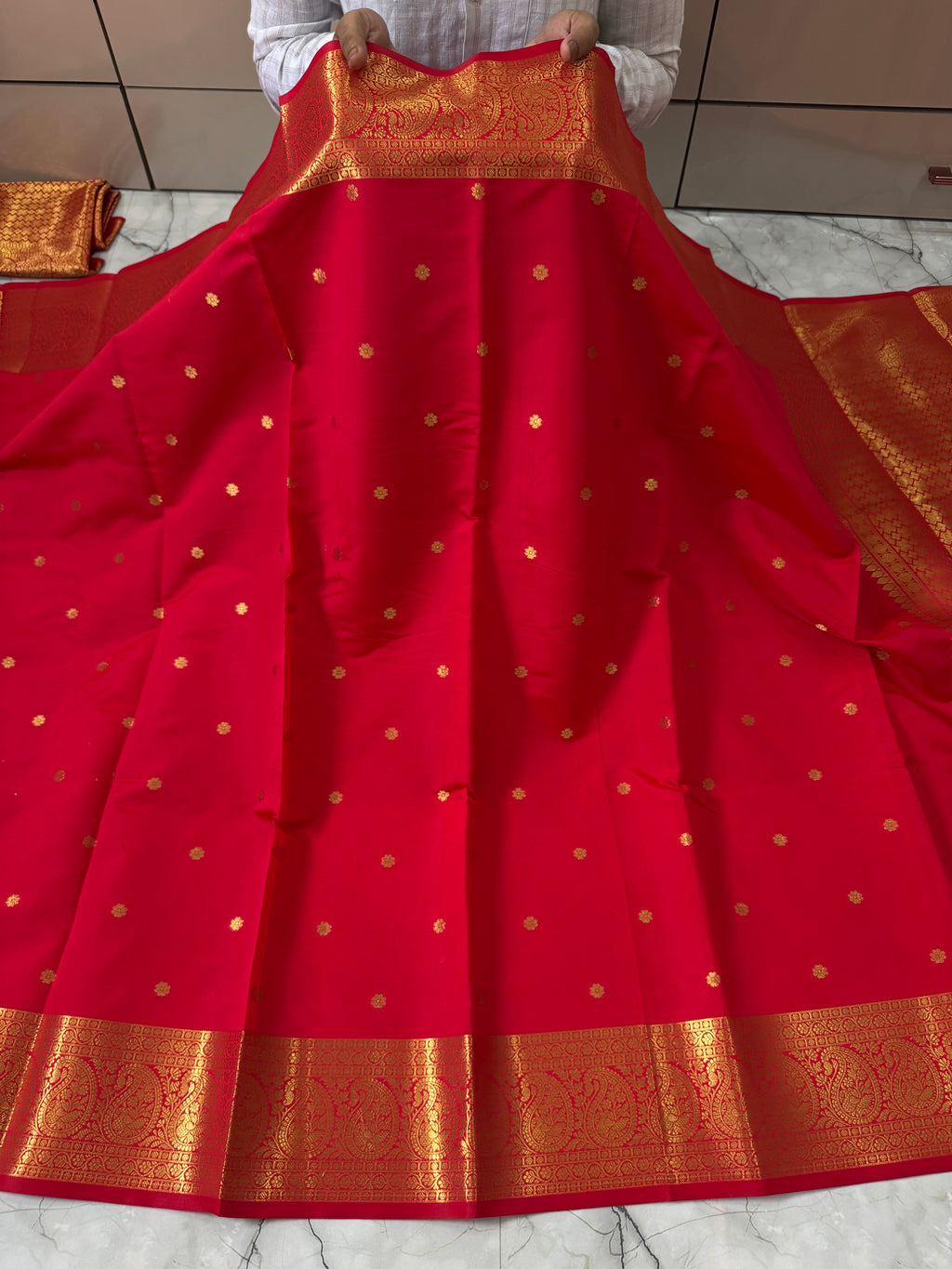 SOFT KATAN SILK SAREE WITH RICH PALLU AND BLOUSE