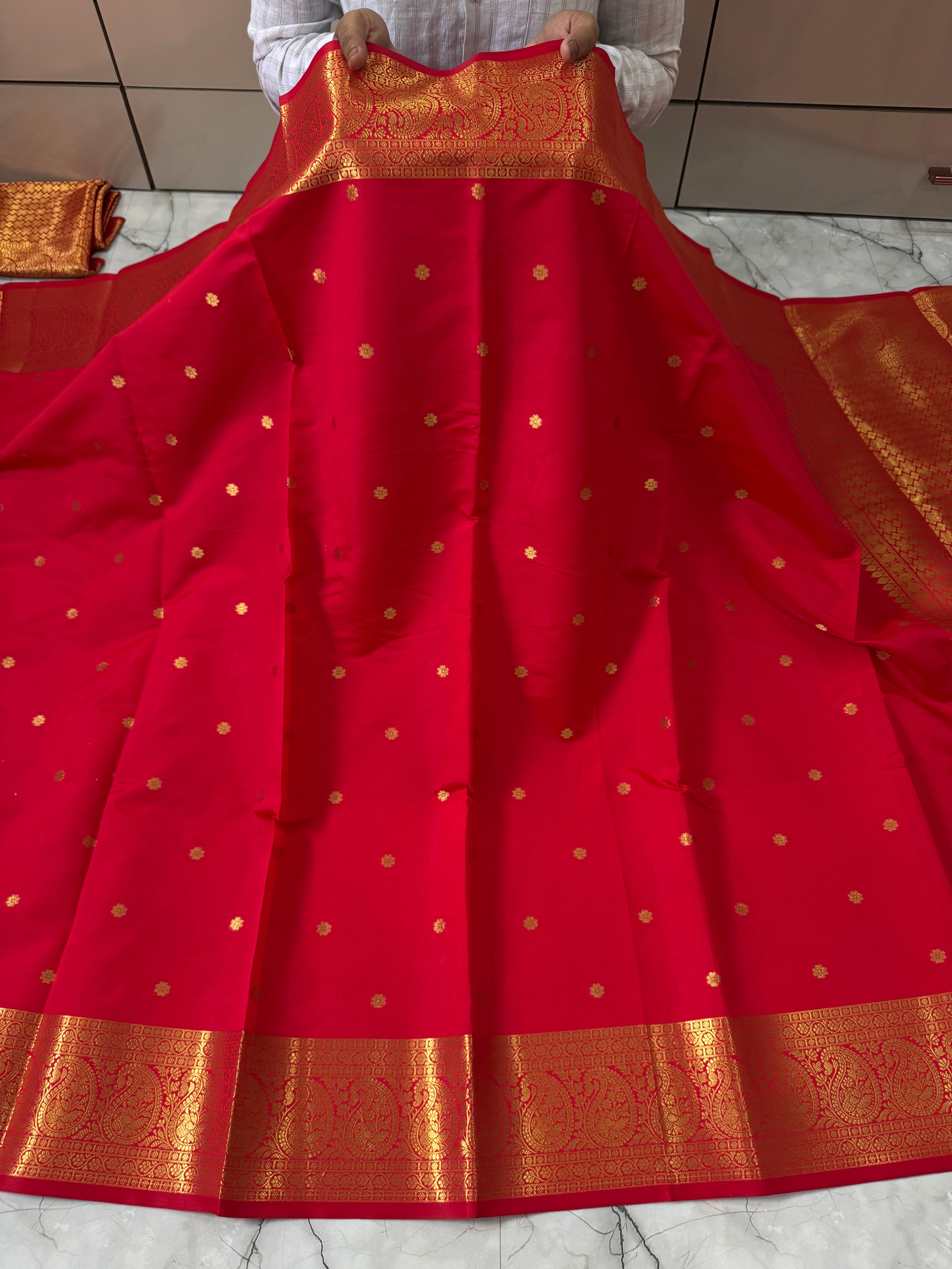 SOFT KATAN SILK SAREE WITH RICH PALLU AND BLOUSE