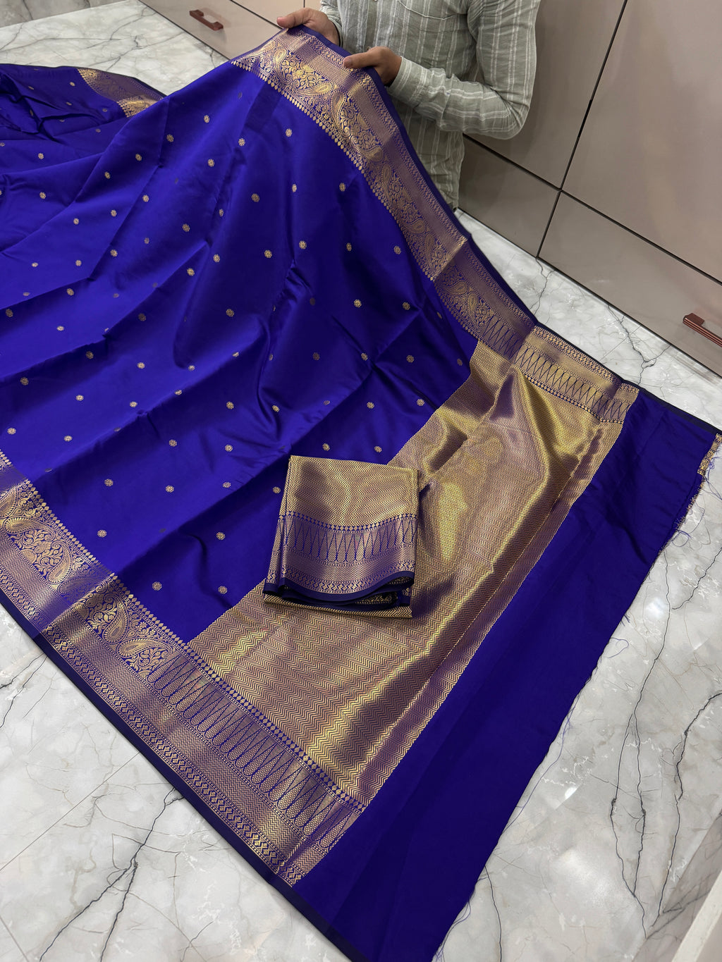 SOFT KATAN SILK SAREE WITH RICH PALLU AND BLOUSE