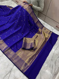 SOFT KATAN SILK SAREE WITH RICH PALLU AND BLOUSE