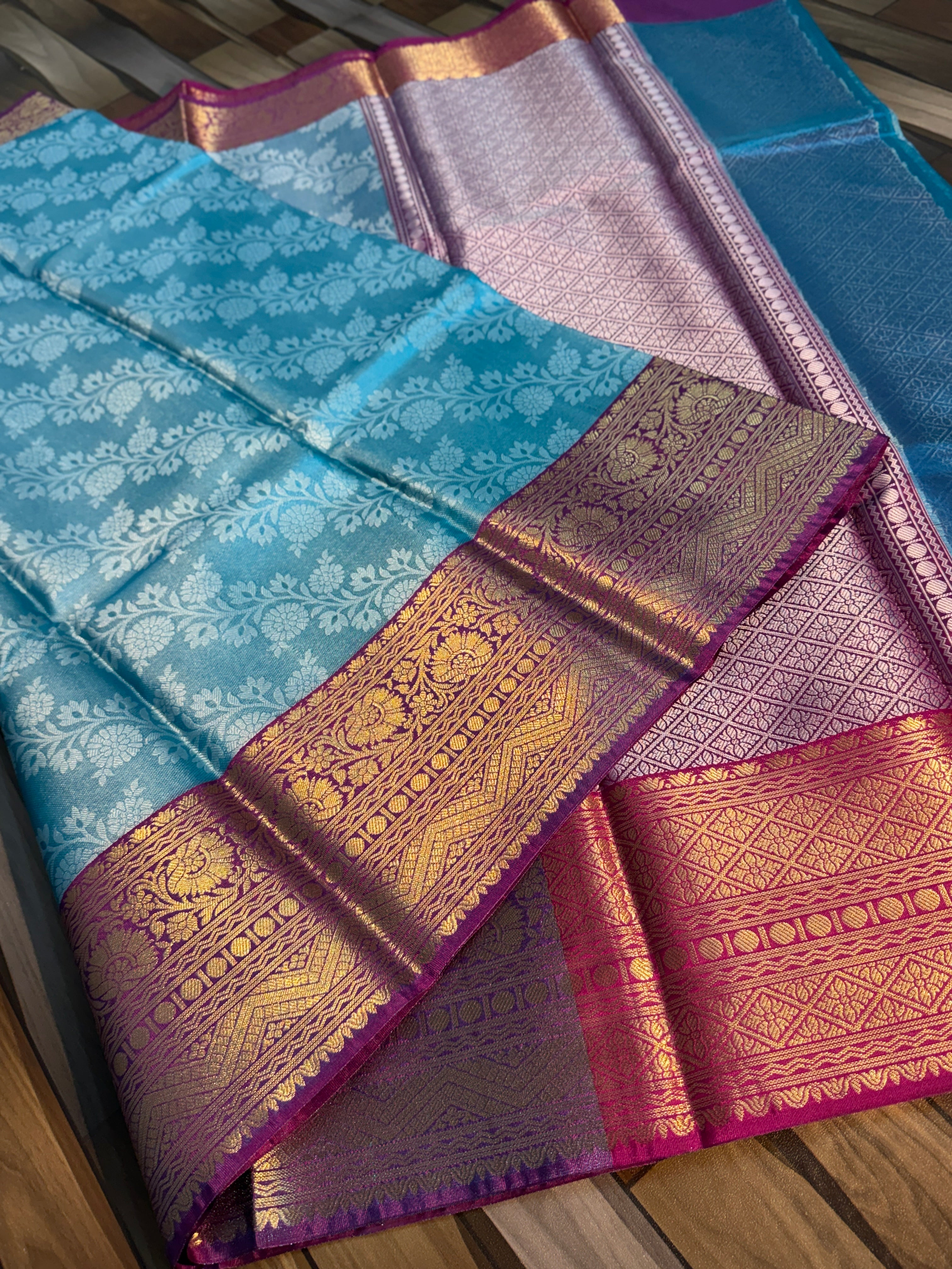 SOFT TISSU  SILK SAREE WITH RICH PALLU AND BLOUSE