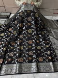 SOFT GEORGTTE SILK SAREE WITH RICH PALLU AND BLOUSE