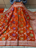 BANARASI MASHRU SILK MEENAKARI SAREE WITH RICH PALLU & BLOUSE