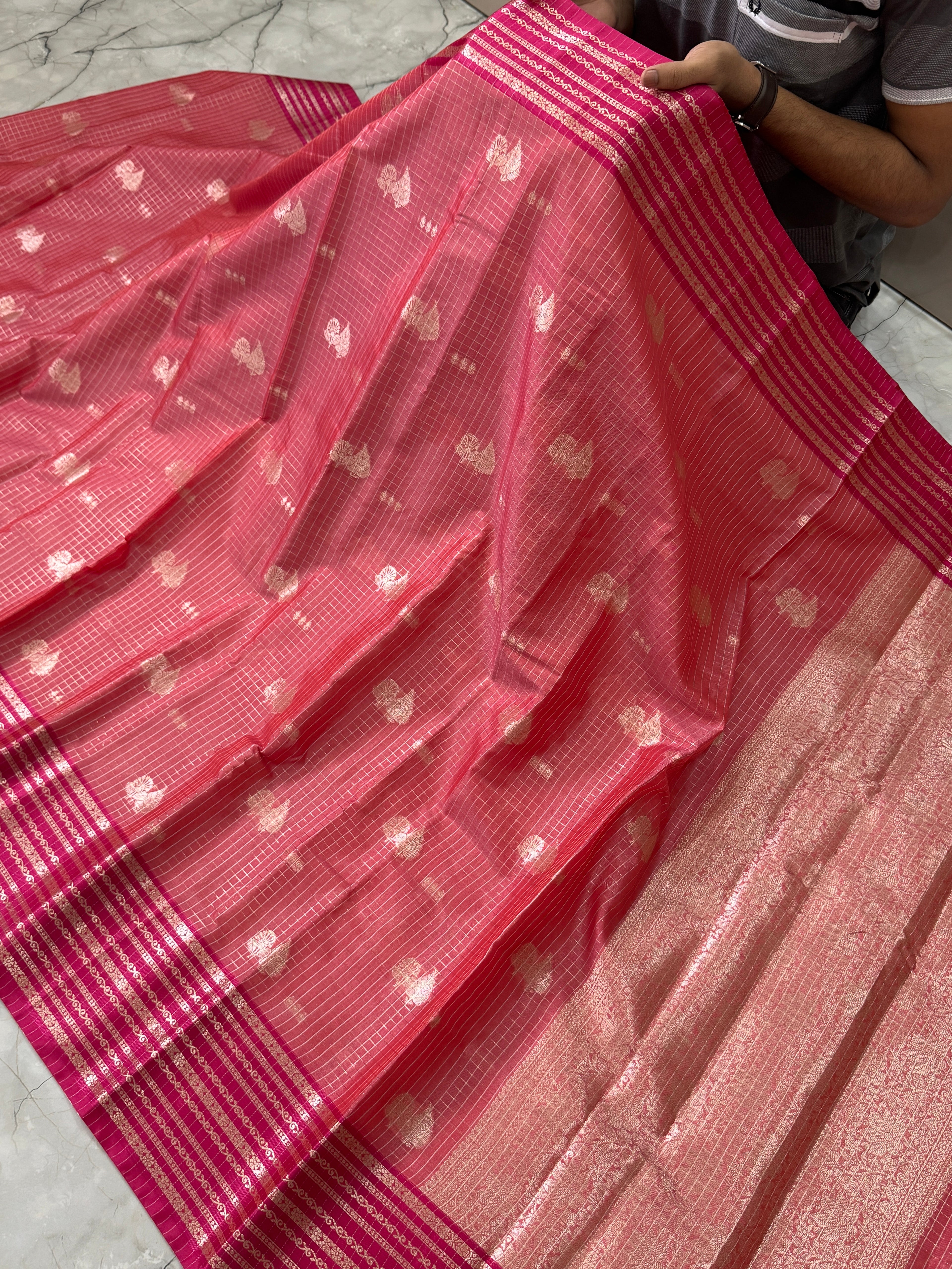SOFT KATAN SILK SAREE WITH RICH PALLU AND BLOUSE