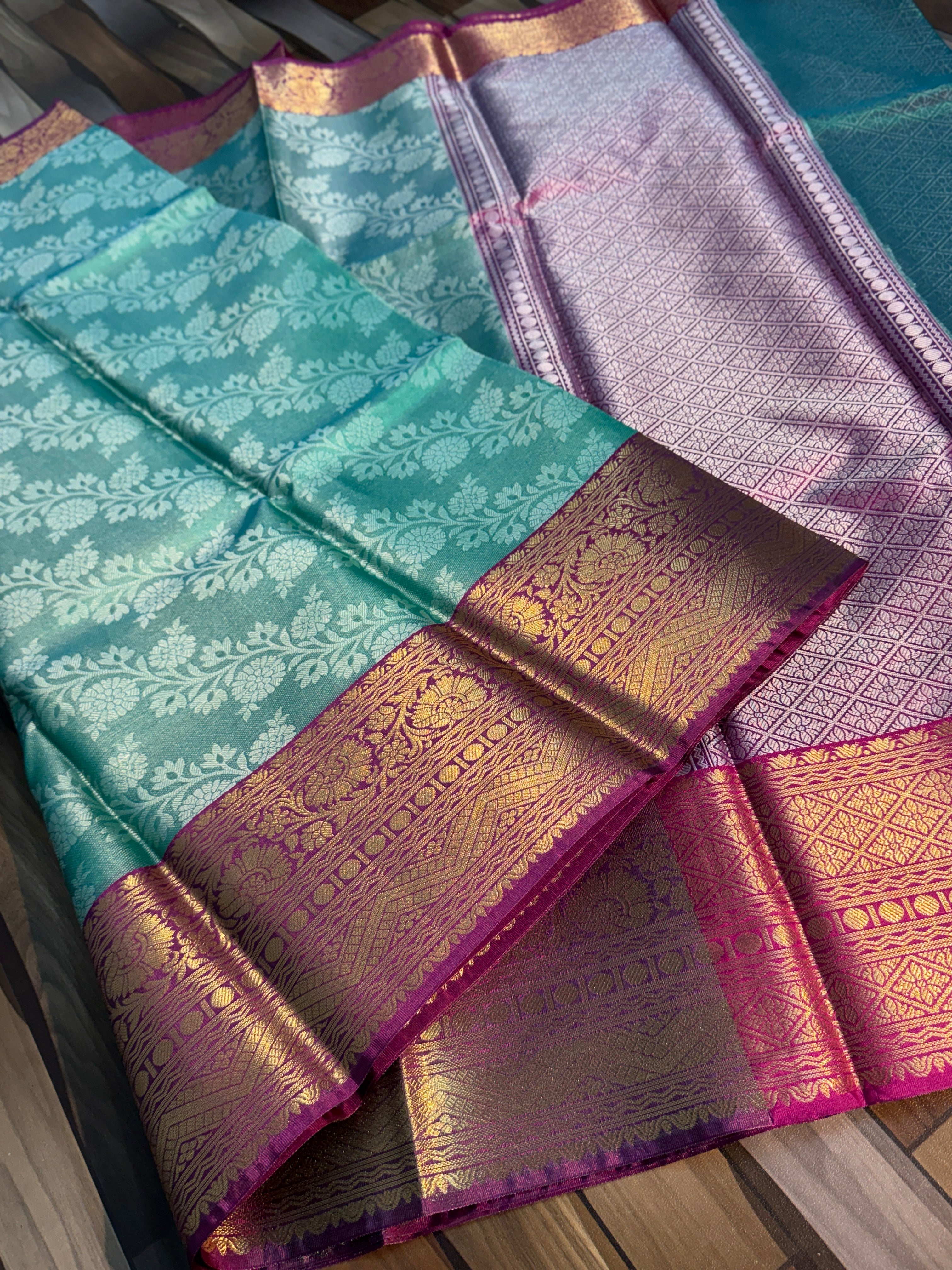 SOFT TISSU  SILK SAREE WITH RICH PALLU AND BLOUSE