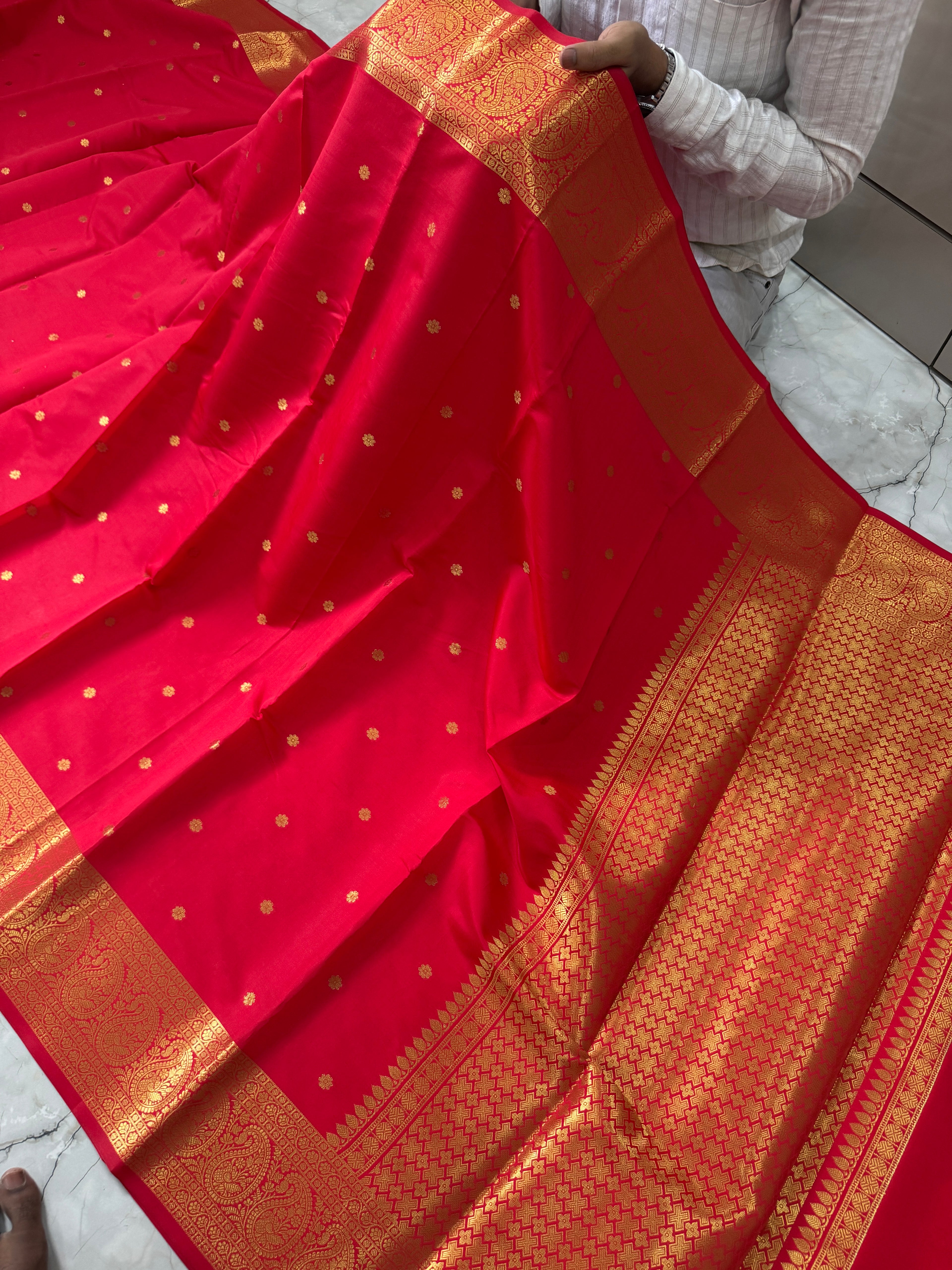 SOFT KATAN SILK SAREE WITH RICH PALLU AND BLOUSE