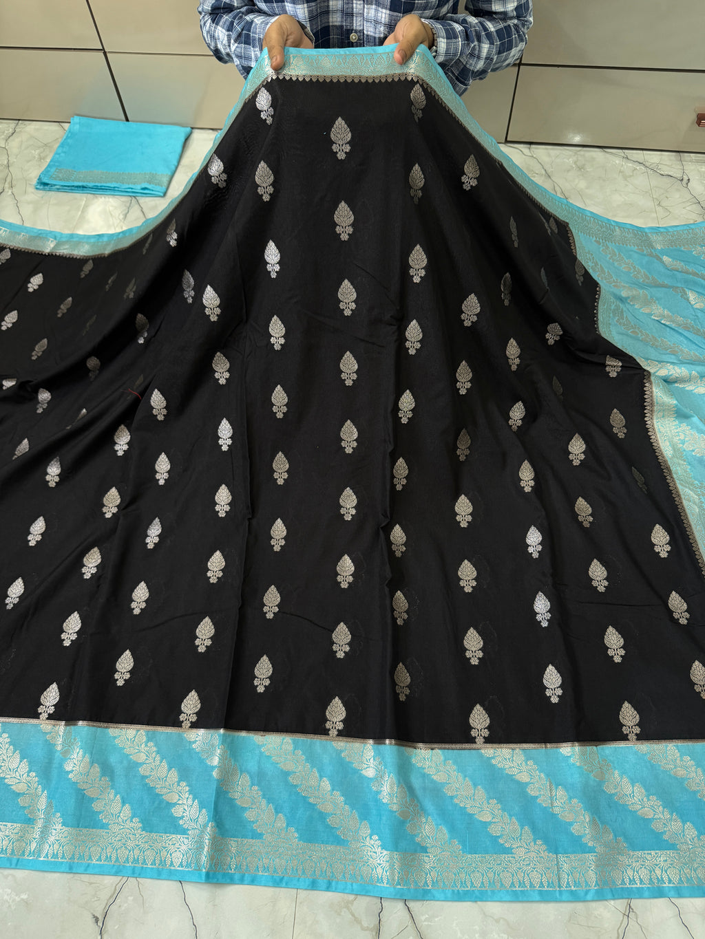 SOFT KATAN SILK SAREE WITH RICH PALLU AND BLOUSE
