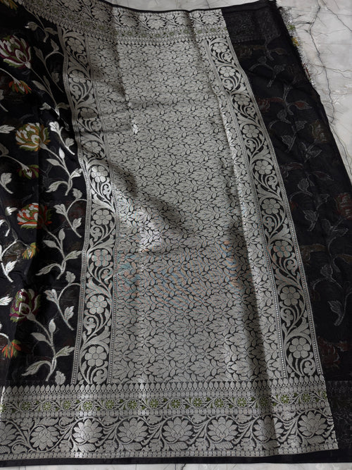 SOFT GEORGTTE SILK SAREE WITH RICH PALLU AND BLOUSE