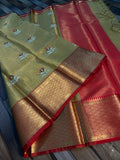 SOFT TISSU  SILK SAREE WITH RICH PALLU AND BLOUSE