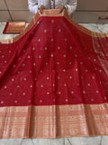 BANARASI SEMI KATAN SILK CHCK TISSU BOTI SAREE WITH RICH PALLU & BLOUSE
