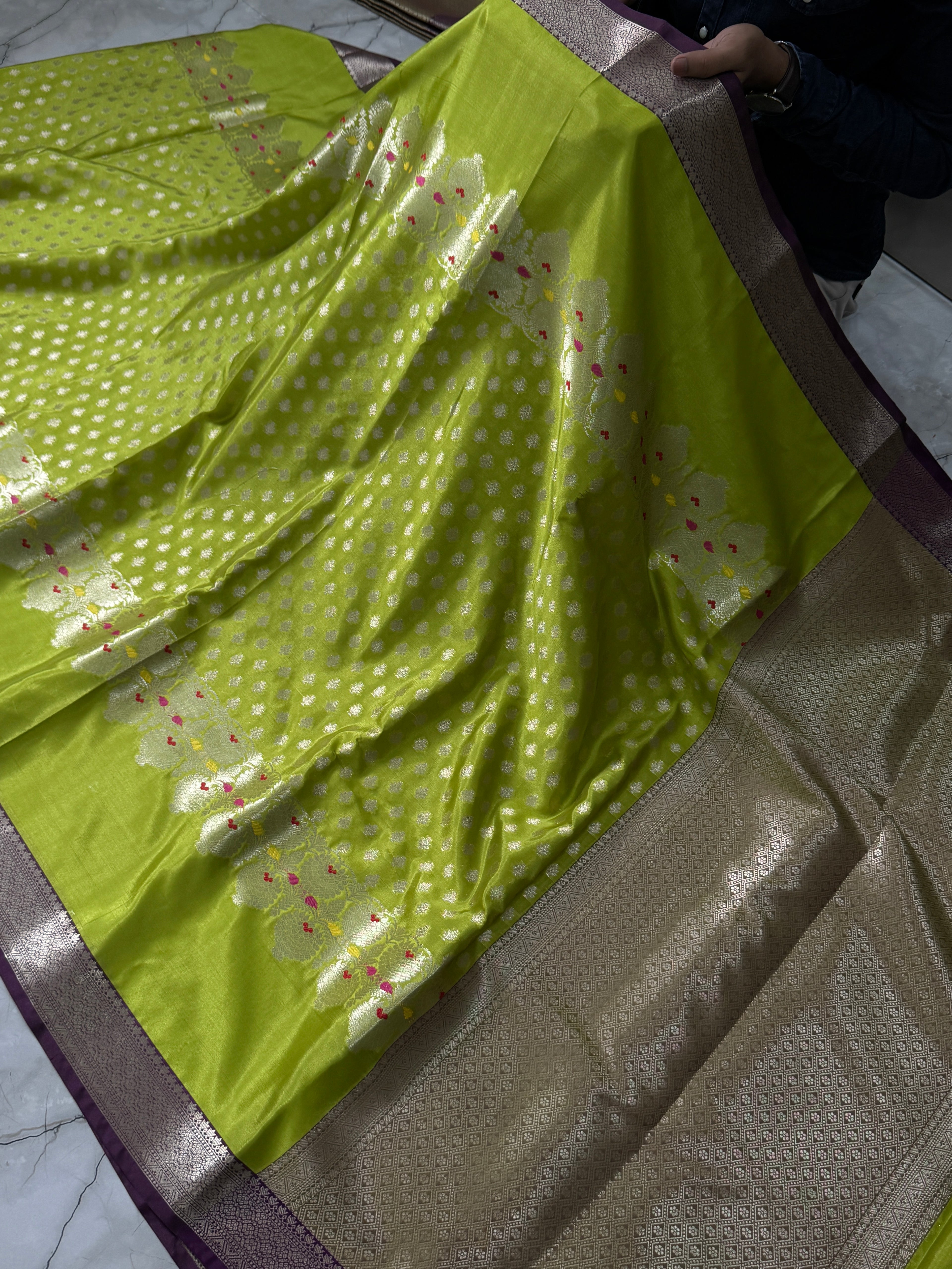 SOFT KATAN SILK SAREE WITH RICH PALLU AND BLOUSE
