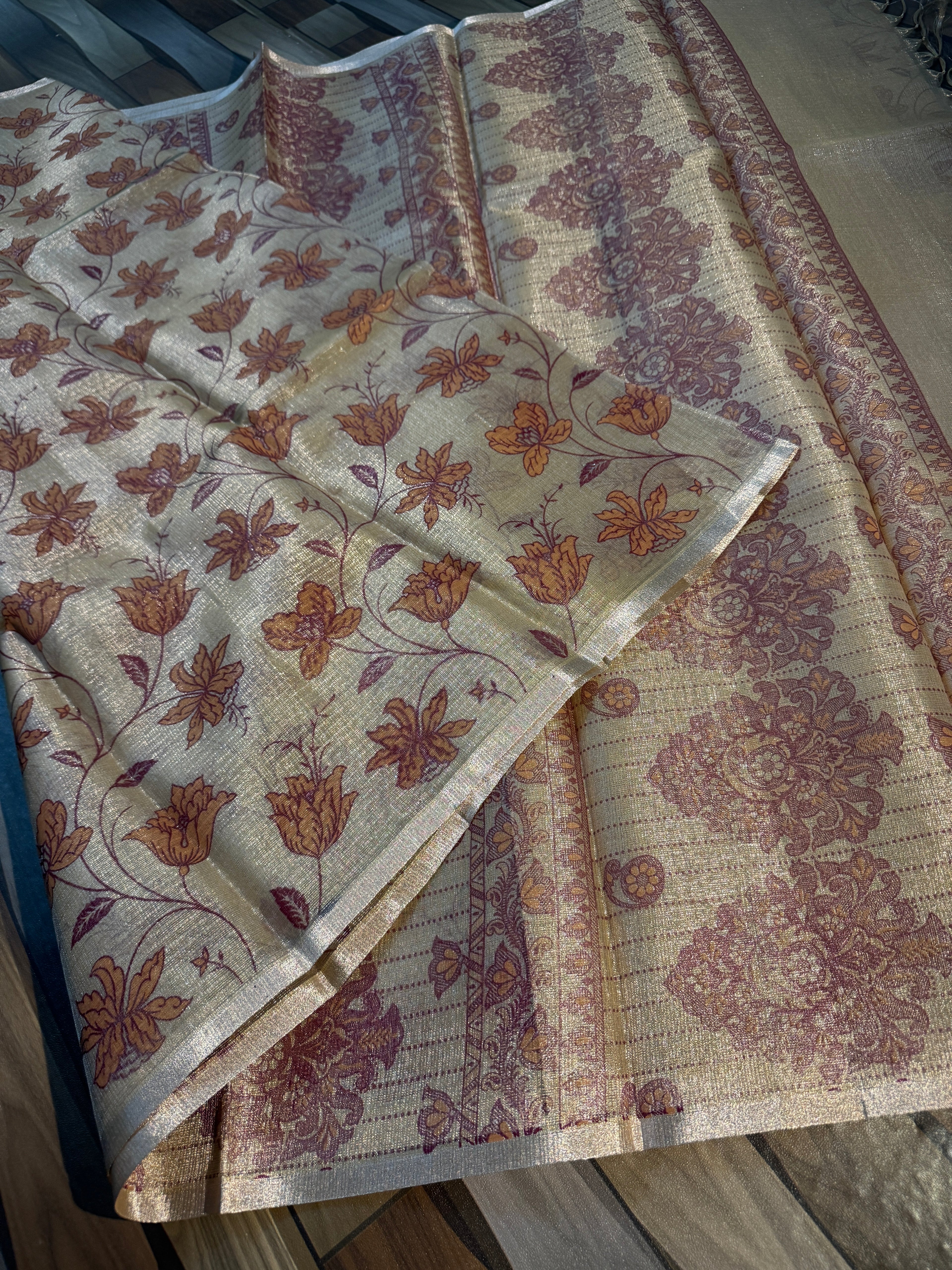 SOFT TISSU  SILK SAREE WITH RICH PALLU AND BLOUSE