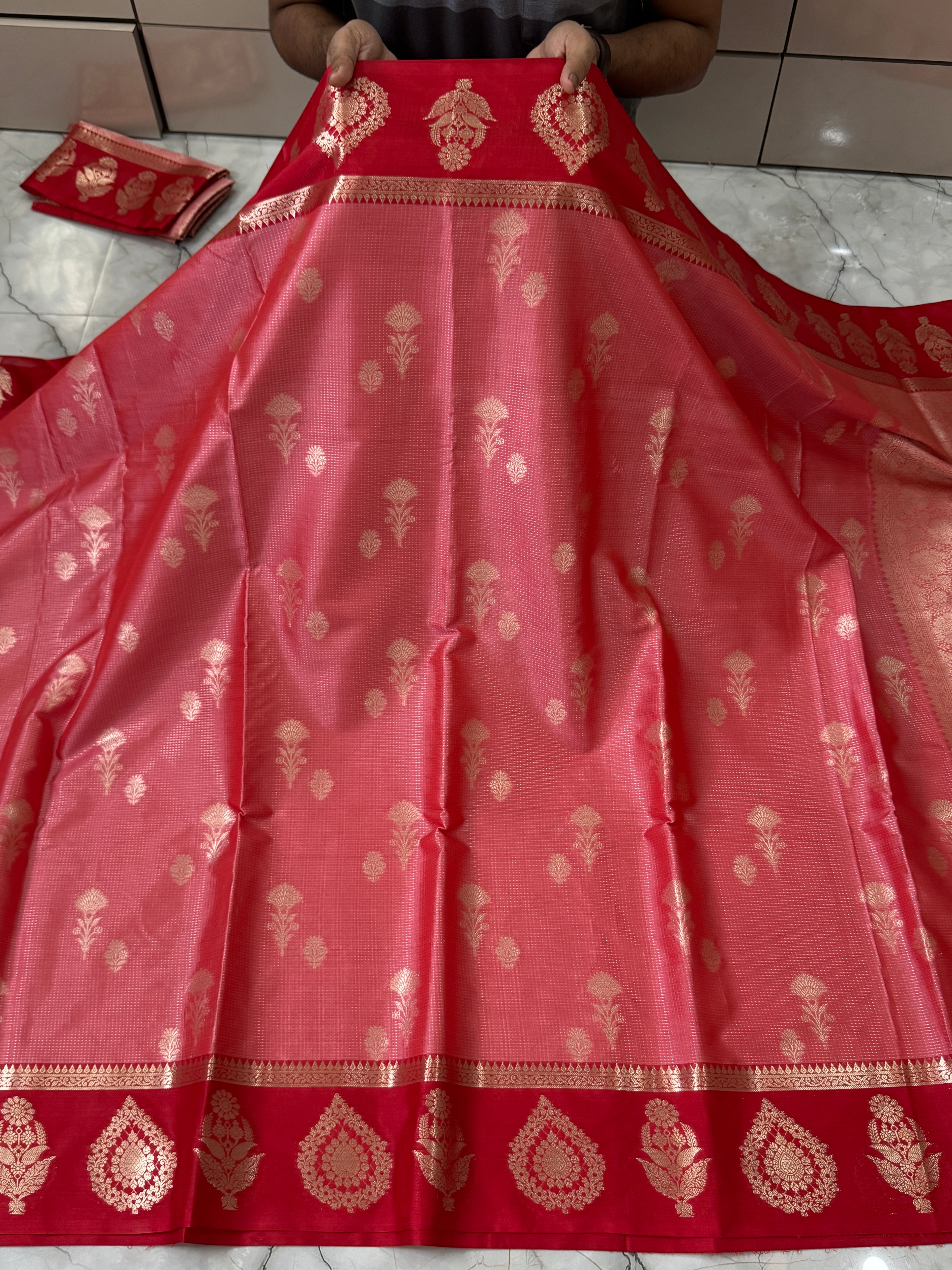SOFT KATAN SILK SAREE WITH RICH PALLU AND BLOUSE