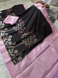 SOFT KATAN SILK SAREE WITH RICH PALLU AND BLOUSE