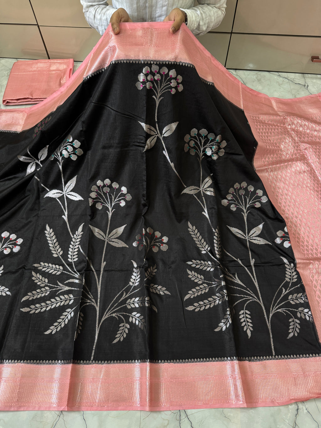 SOFT KATAN SILK SAREE WITH RICH PALLU AND BLOUSE