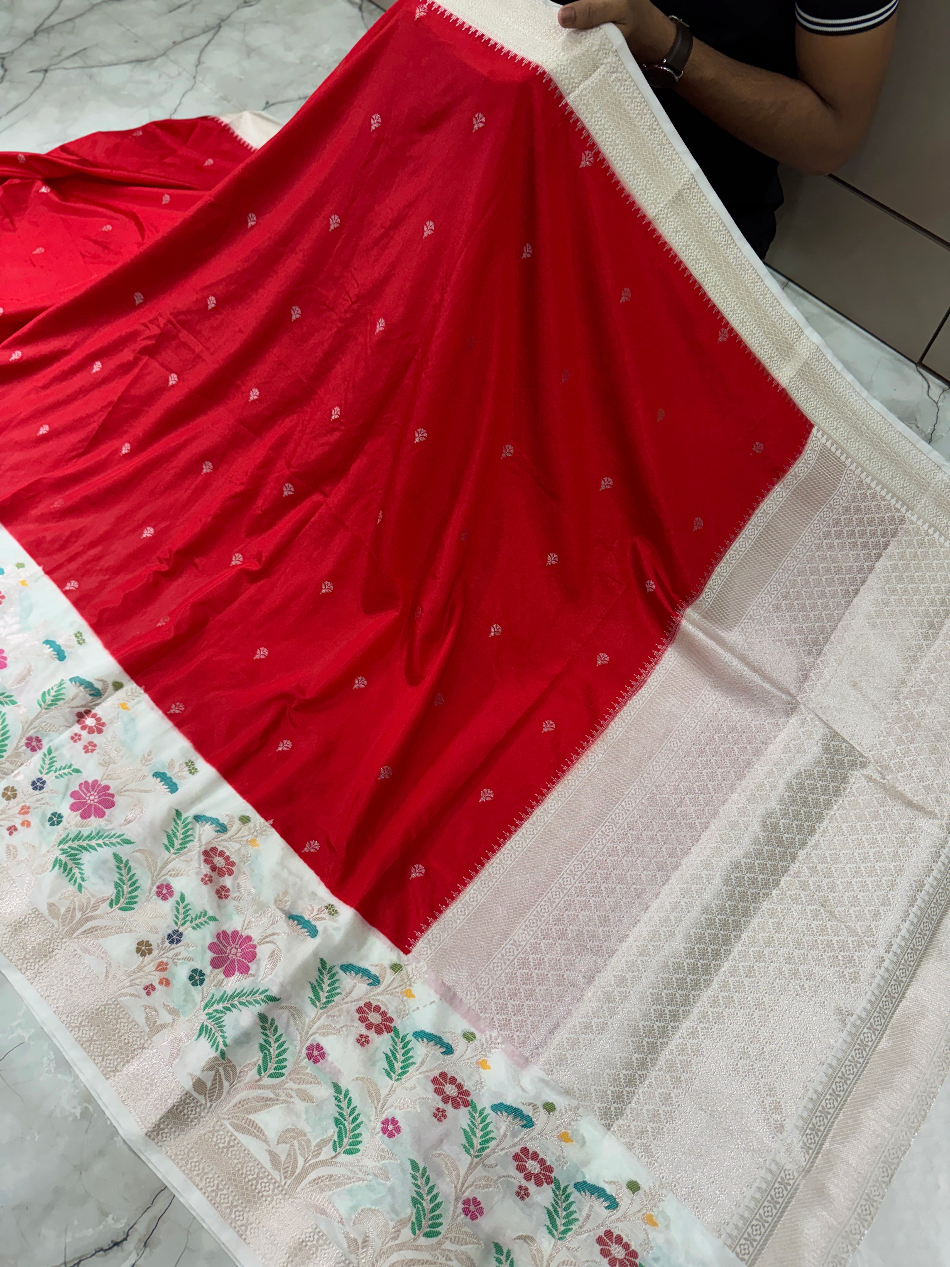 SOFT KATAN SILK SAREE WITH RICH PALLU AND BLOUSE