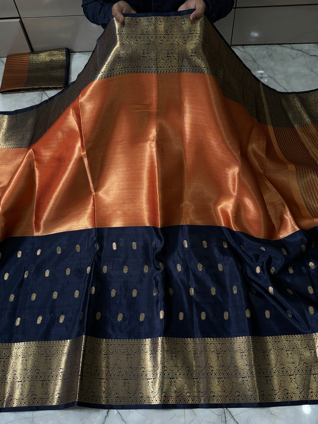 SOFT KATAN SILK SAREE WITH RICH PALLU AND BLOUSE