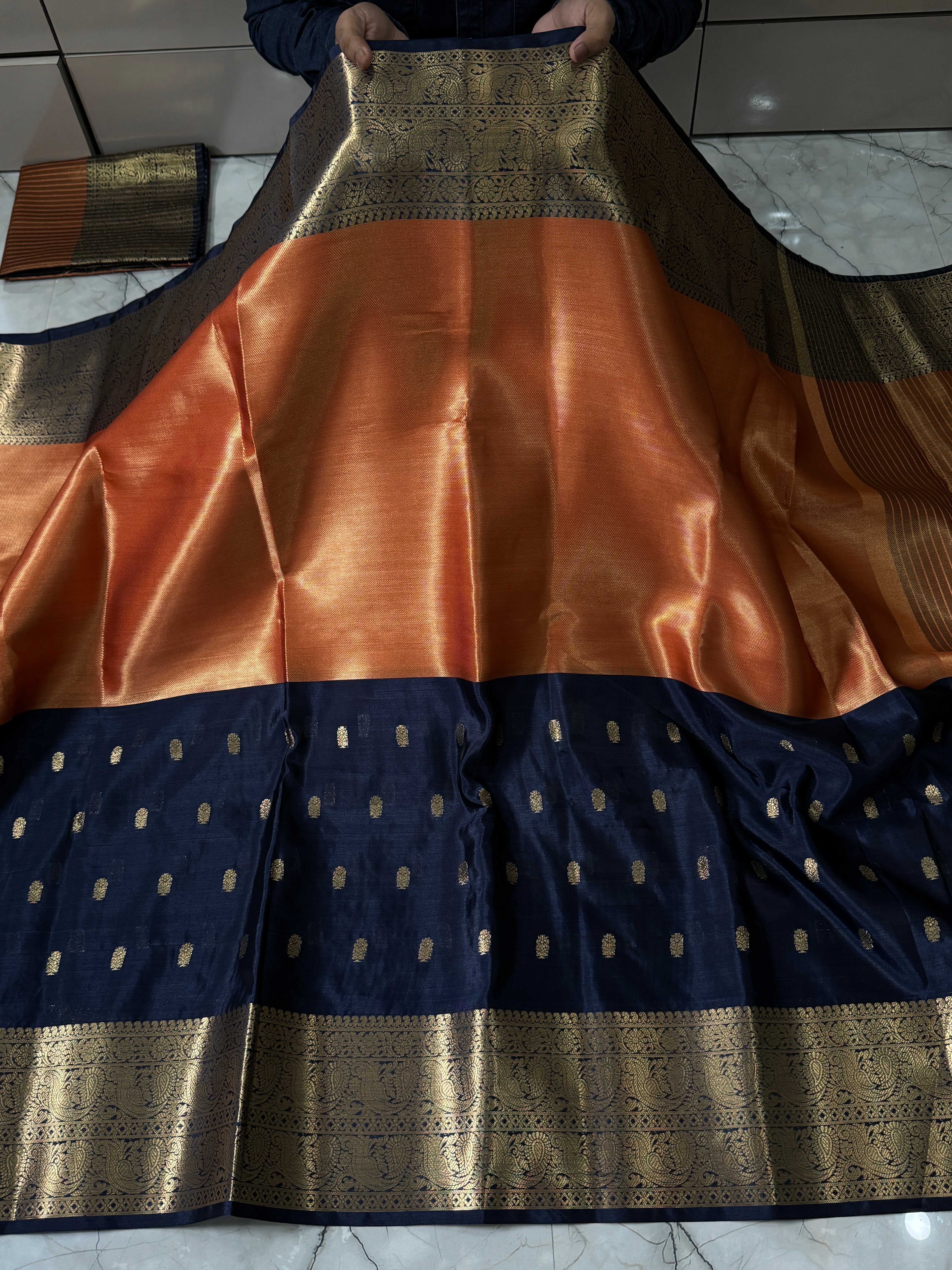 SOFT KATAN SILK SAREE WITH RICH PALLU AND BLOUSE