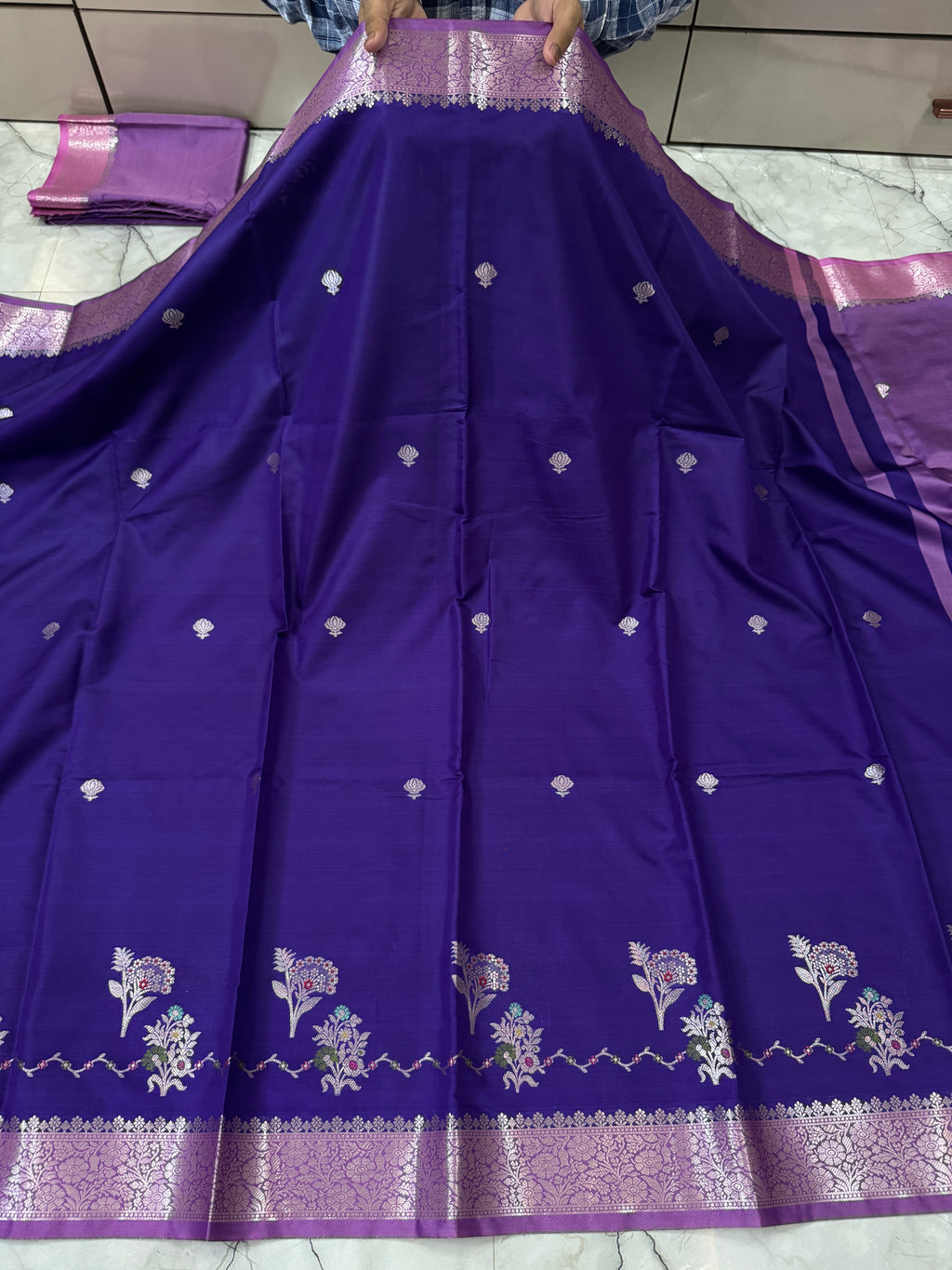 SOFT KATAN SILK SAREE WITH RICH PALLU AND BLOUSE
