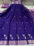 SOFT KATAN SILK SAREE WITH RICH PALLU AND BLOUSE