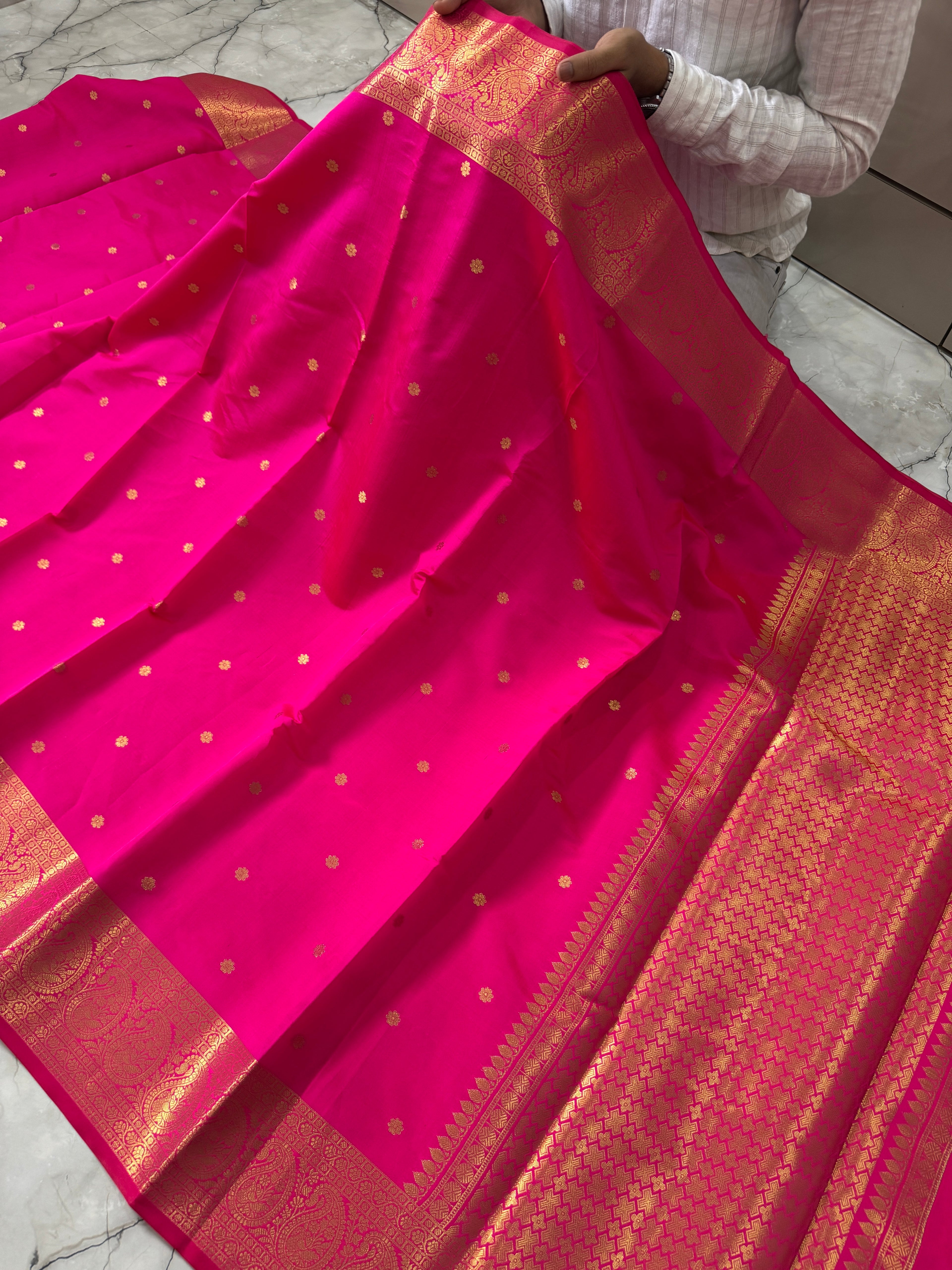 SOFT KATAN SILK SAREE WITH RICH PALLU AND BLOUSE
