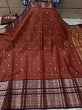 BANARASI SEMI GEORGETTE CHCK BOTI SAREE WOTH RICH PALLU & BLOUSE