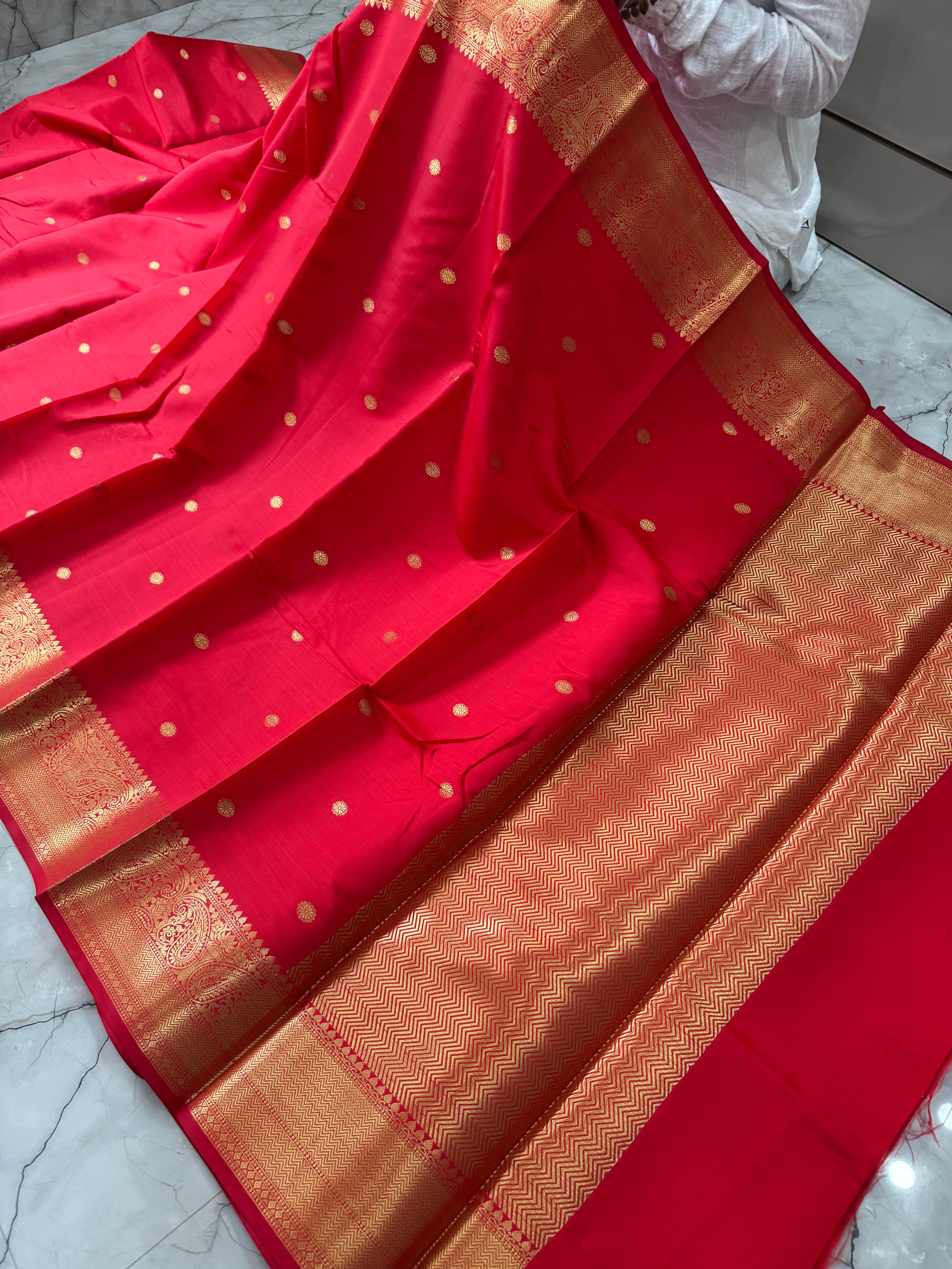 SOFT KATAN SILK SAREE WITH RICH PALLU AND BLOUSE