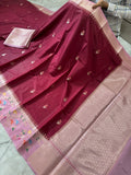SOFT KATAN SILK SAREE WITH RICH PALLU AND BLOUSE