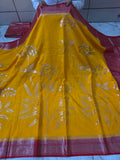 SOFT KATAN SILK SAREE WITH RICH PALLU AND BLOUSE