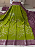 SOFT KATAN SILK SAREE WITH RICH PALLU AND BLOUSE