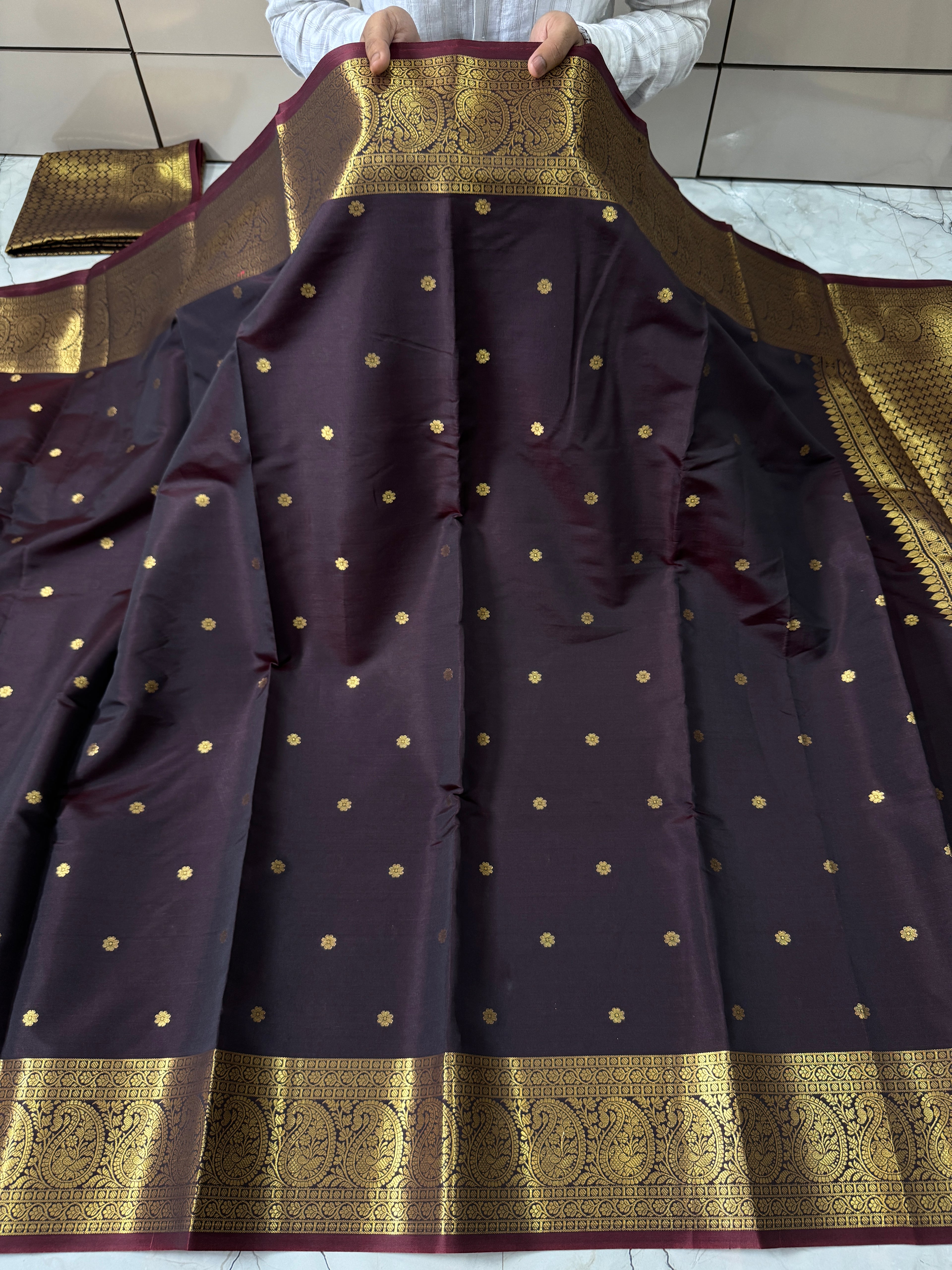 SOFT KATAN SILK SAREE WITH RICH PALLU AND BLOUSE