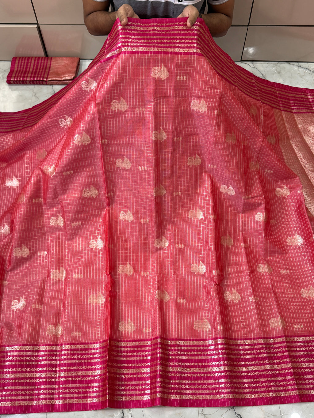 SOFT KATAN SILK SAREE WITH RICH PALLU AND BLOUSE