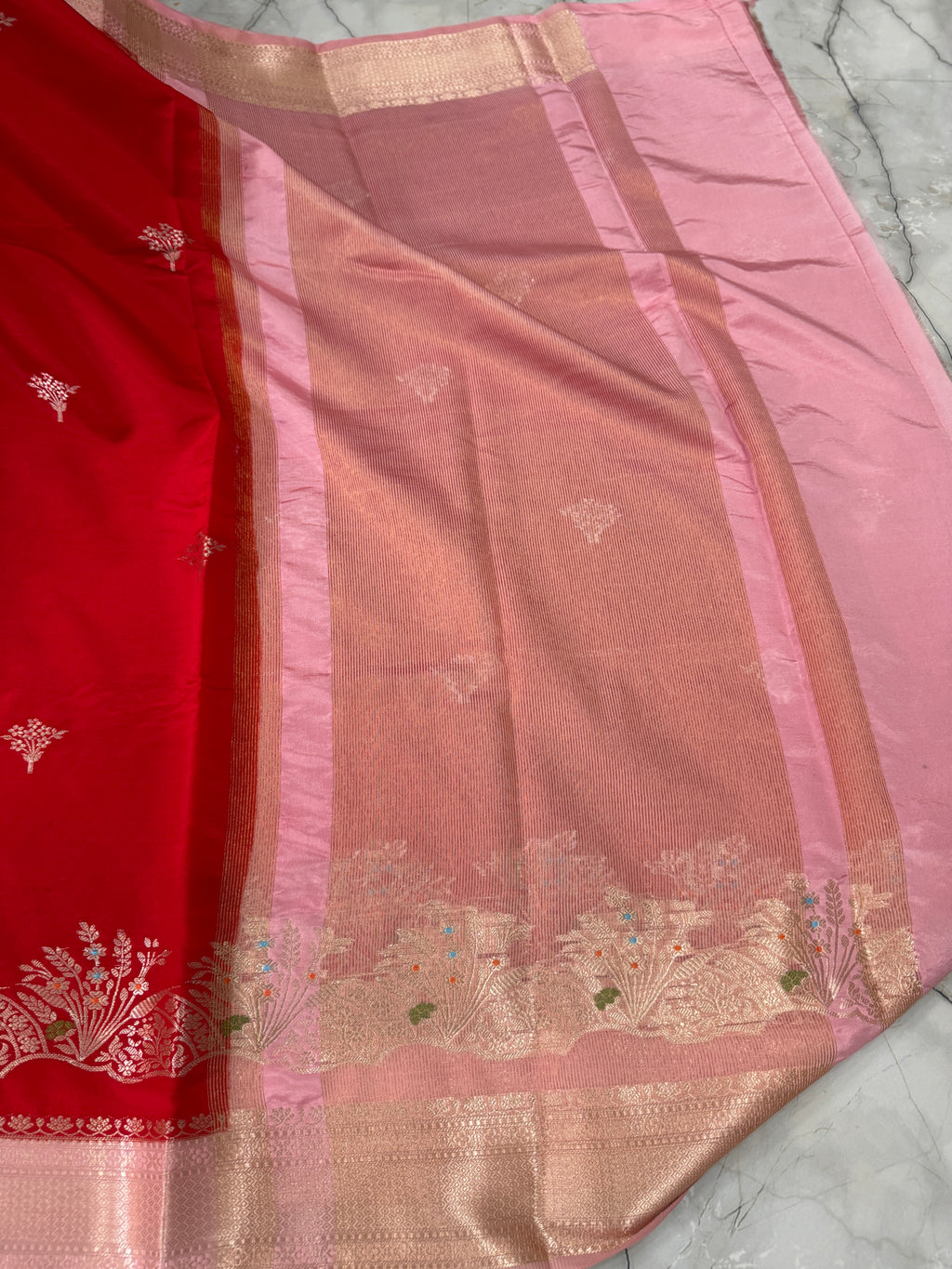 SOFT KATAN SILK SAREE WITH RICH PALLU AND BLOUSE