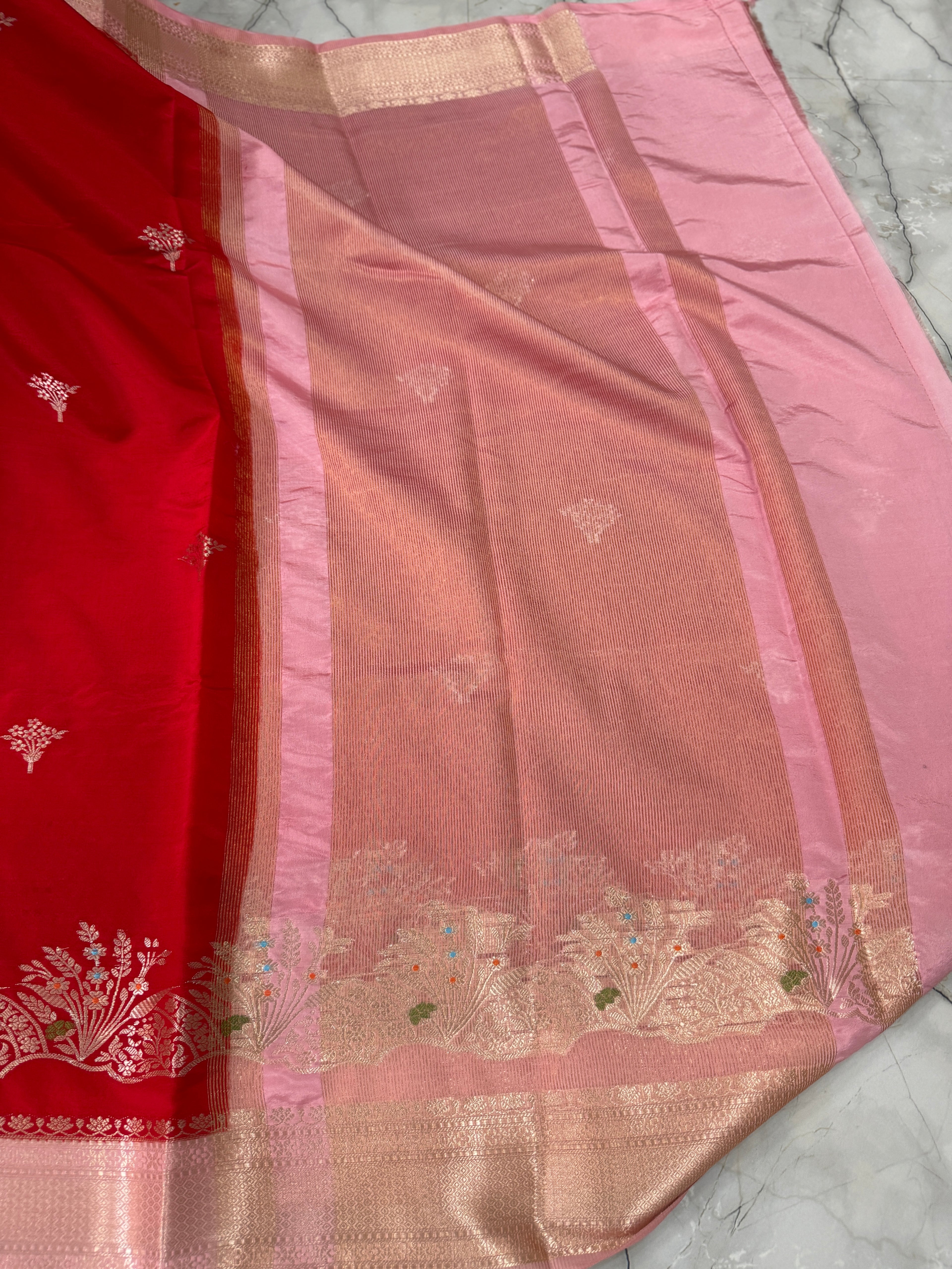 SOFT KATAN SILK SAREE WITH RICH PALLU AND BLOUSE