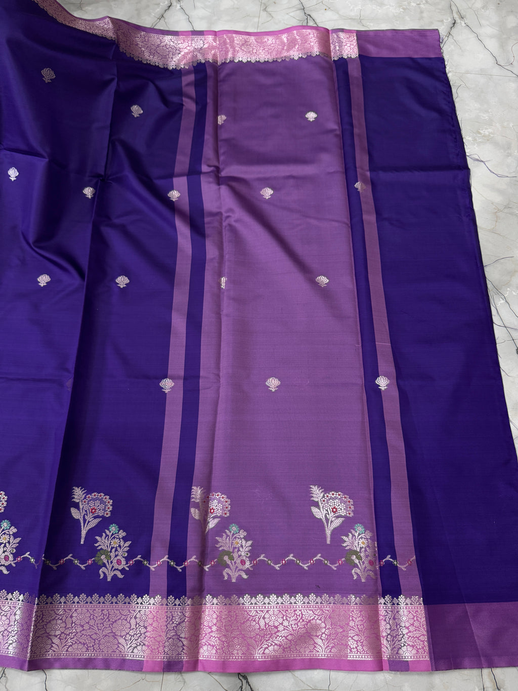 SOFT KATAN SILK SAREE WITH RICH PALLU AND BLOUSE