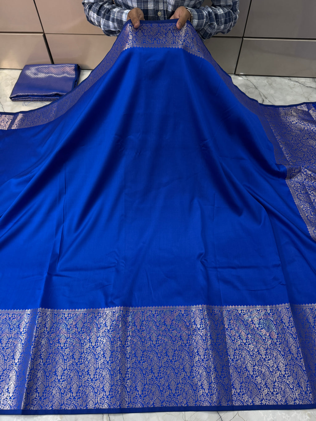 SOFT KATAN SILK SAREE WITH RICH PALLU AND BLOUSE